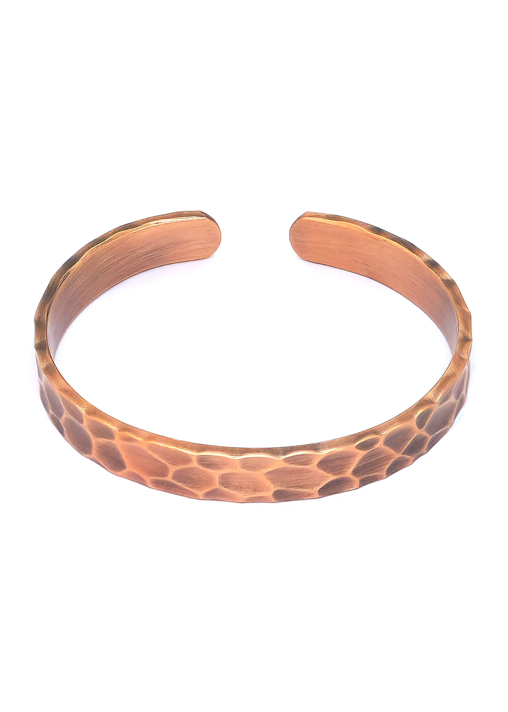 Copper Bangle with Hammered Texture