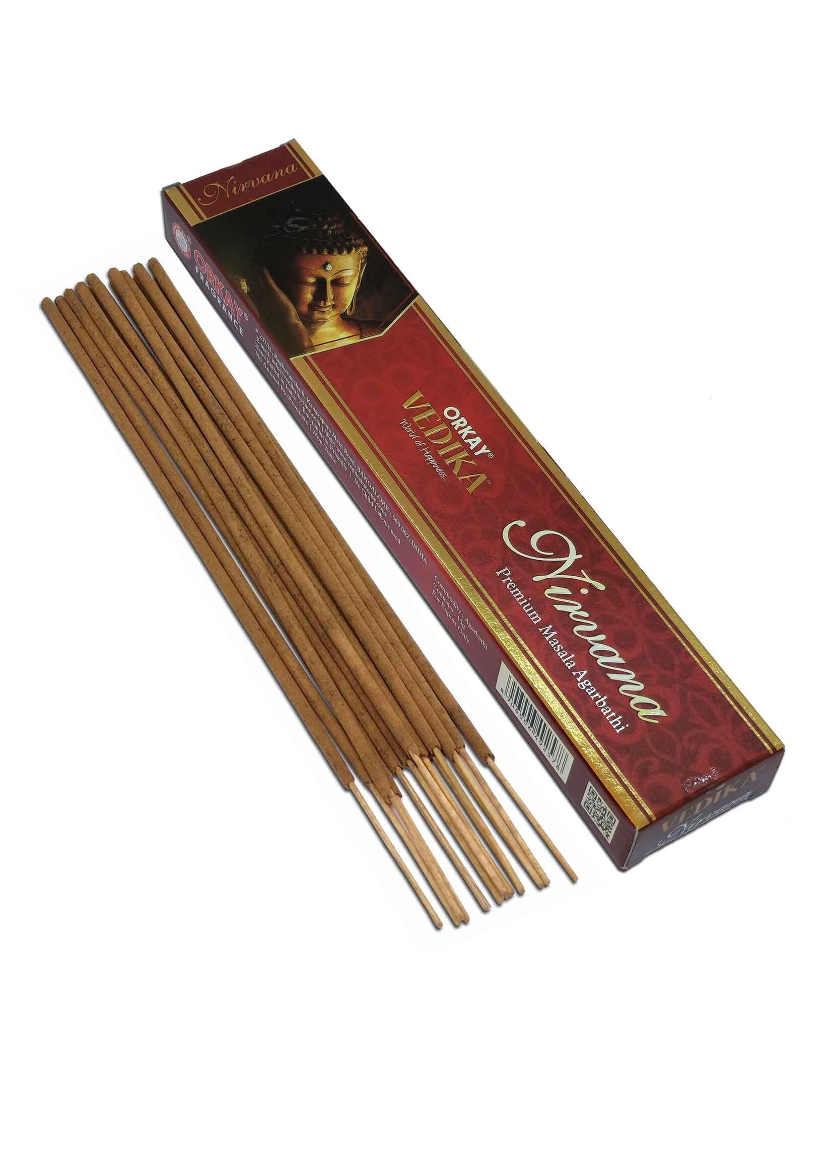 Bastoncini d'Incenso Vedika Nirvana Arrotolati Mano – 15 pz, 20 cm