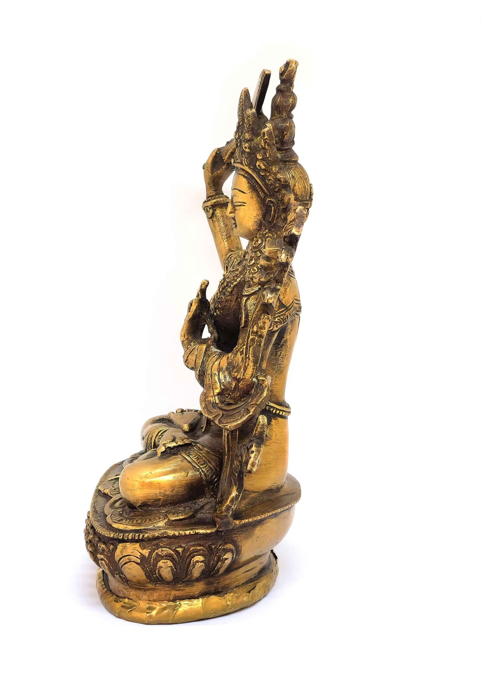 Tibetan Manjushri Statue Handcrafted, 22 cm