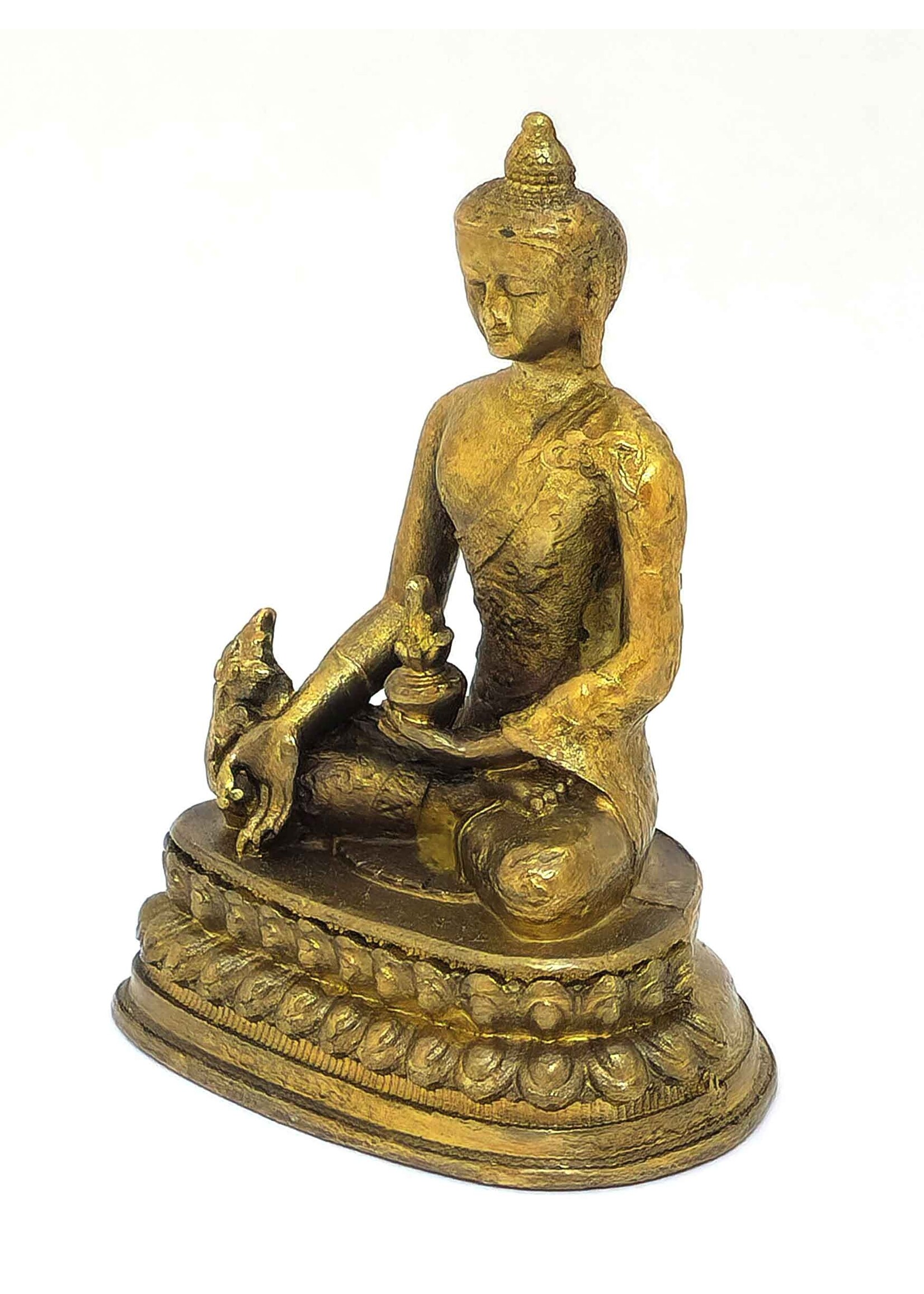 Statua Buddha Medicina Tibetano Rame, 5,5 cm