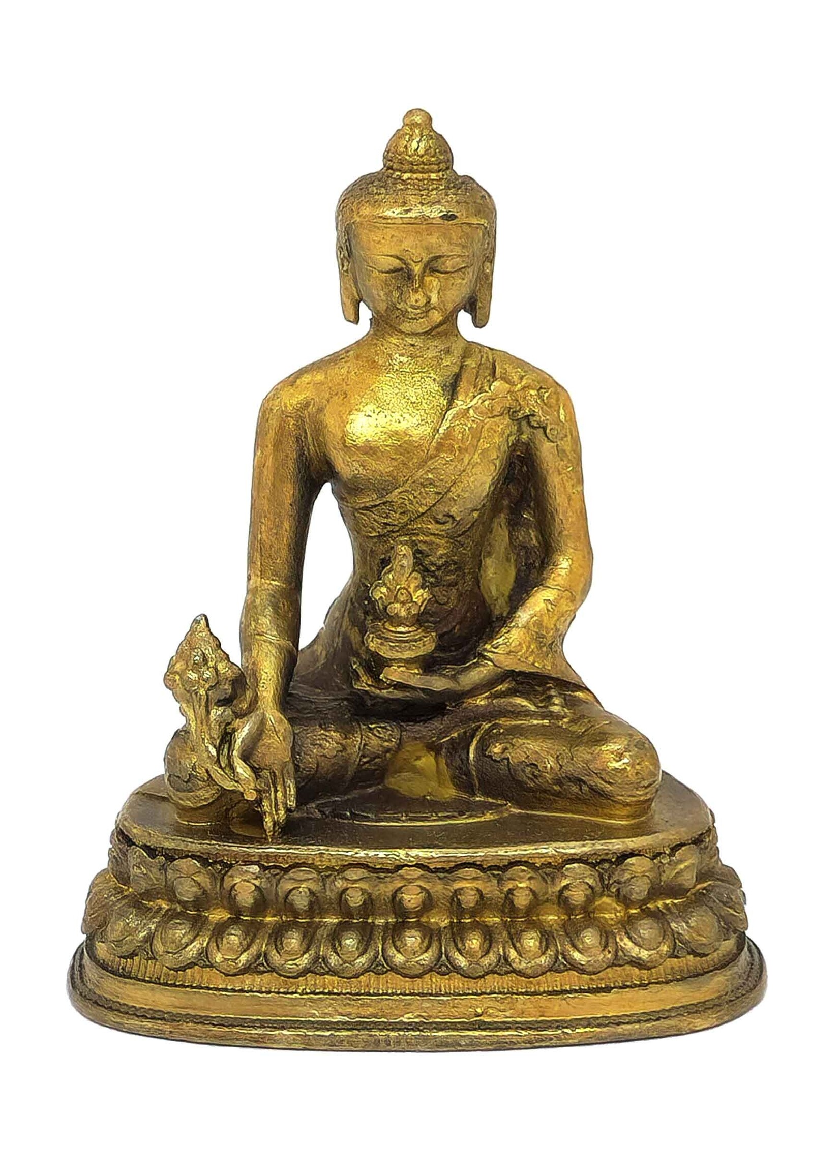 Tibetische Medizin Buddha Statue Kupfer, 5.5 cm