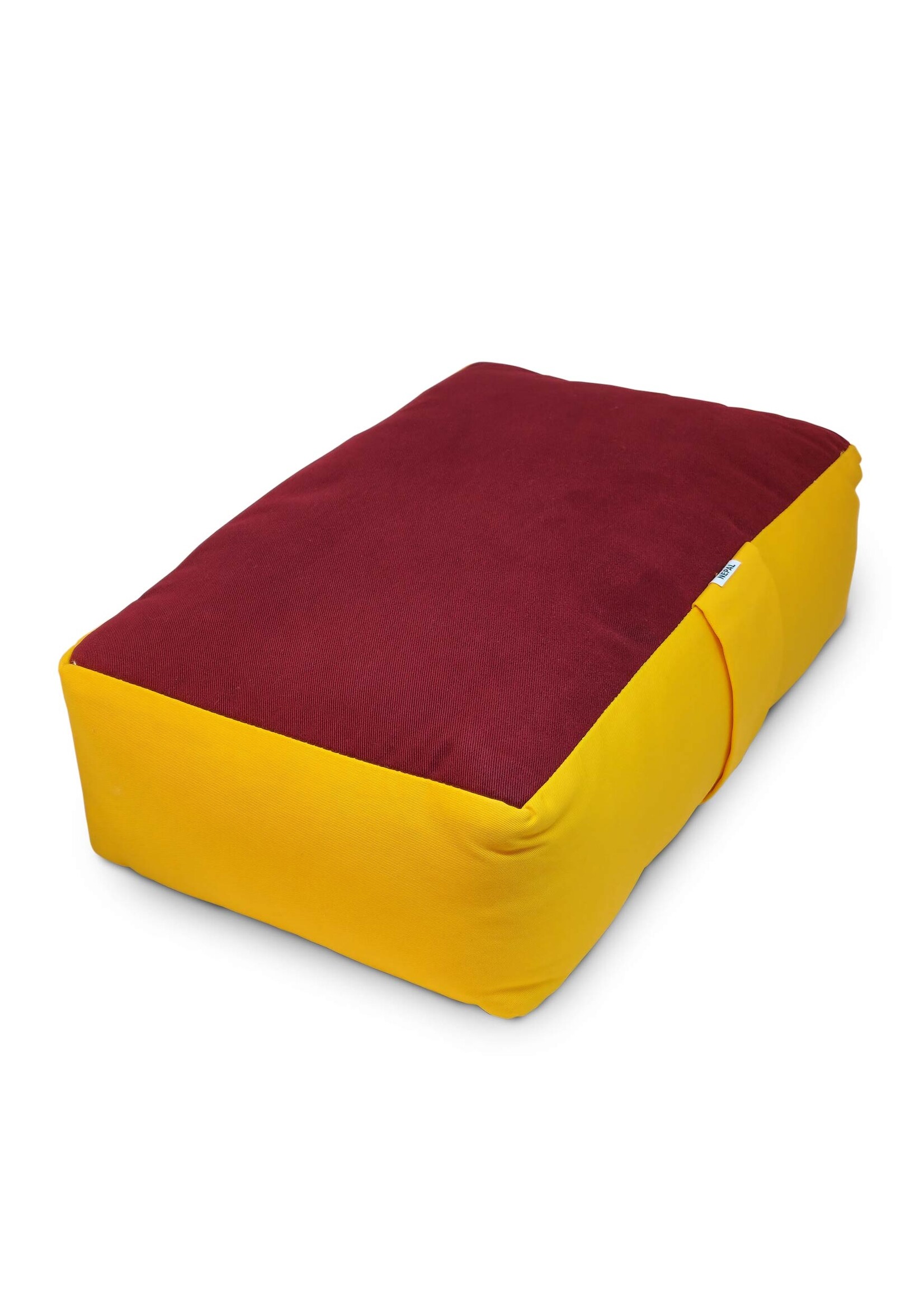 Meditationskissen Handgefertigt, 100% Baumwolle & Kapok, 30x18x9cm, 900g