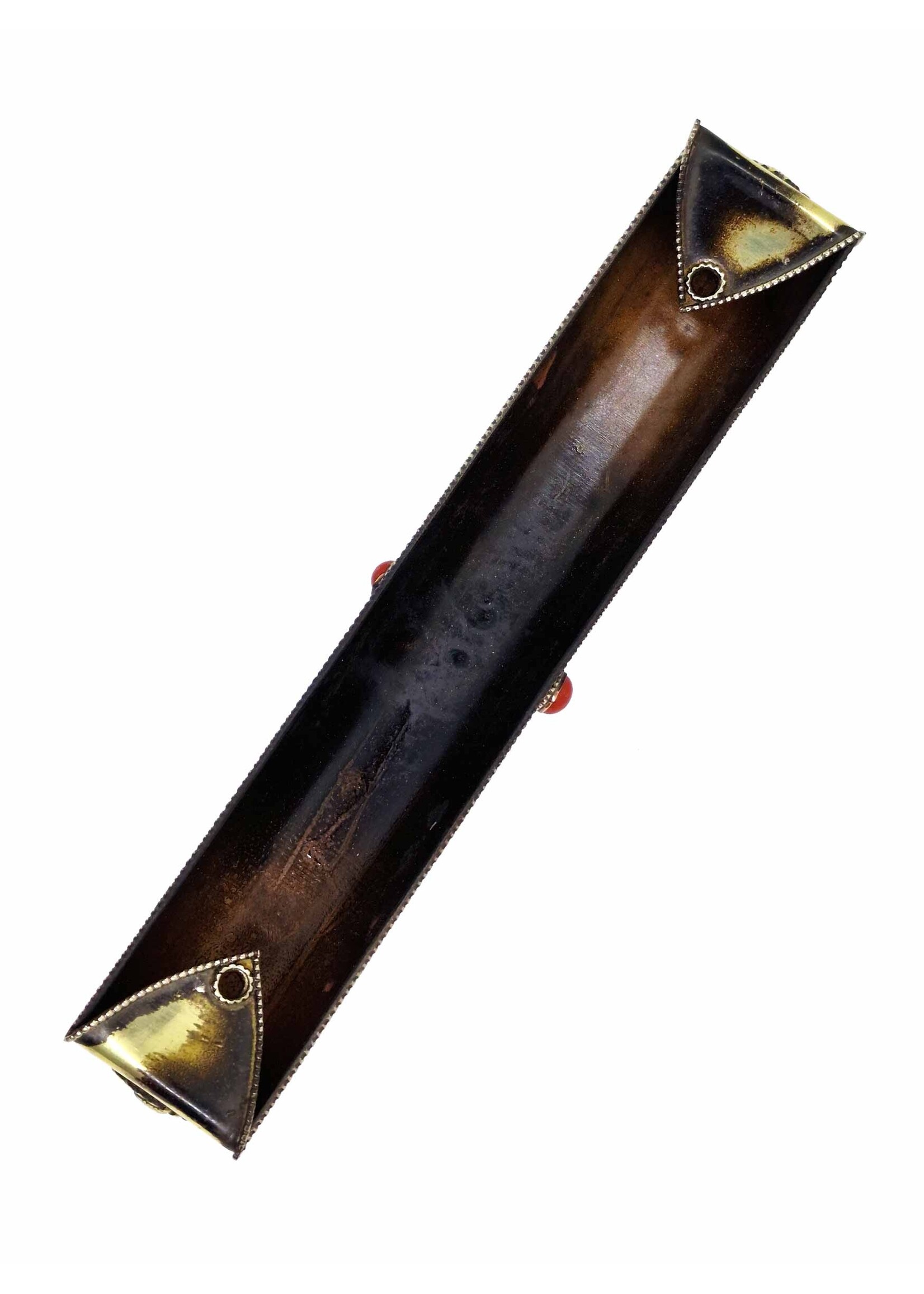 Porte-encens tibétain Mani Mantra en cuivre