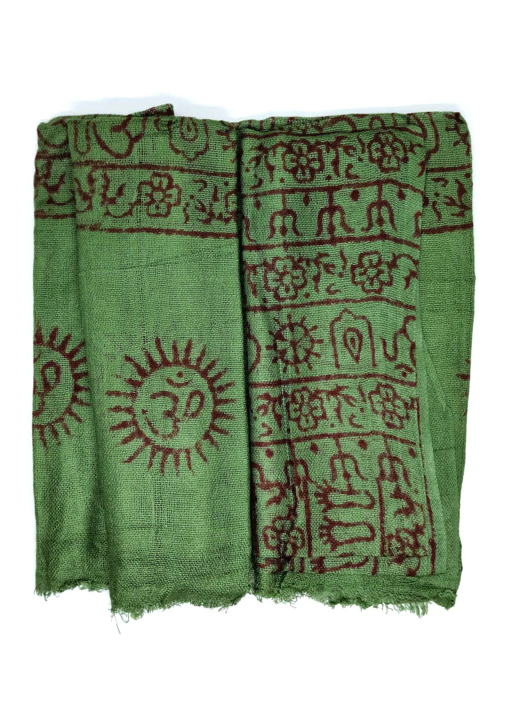 Cotton Scarf with Om Print – Light, Spiritual & Soft for Yoga, Meditation or Everyday Mindfulness