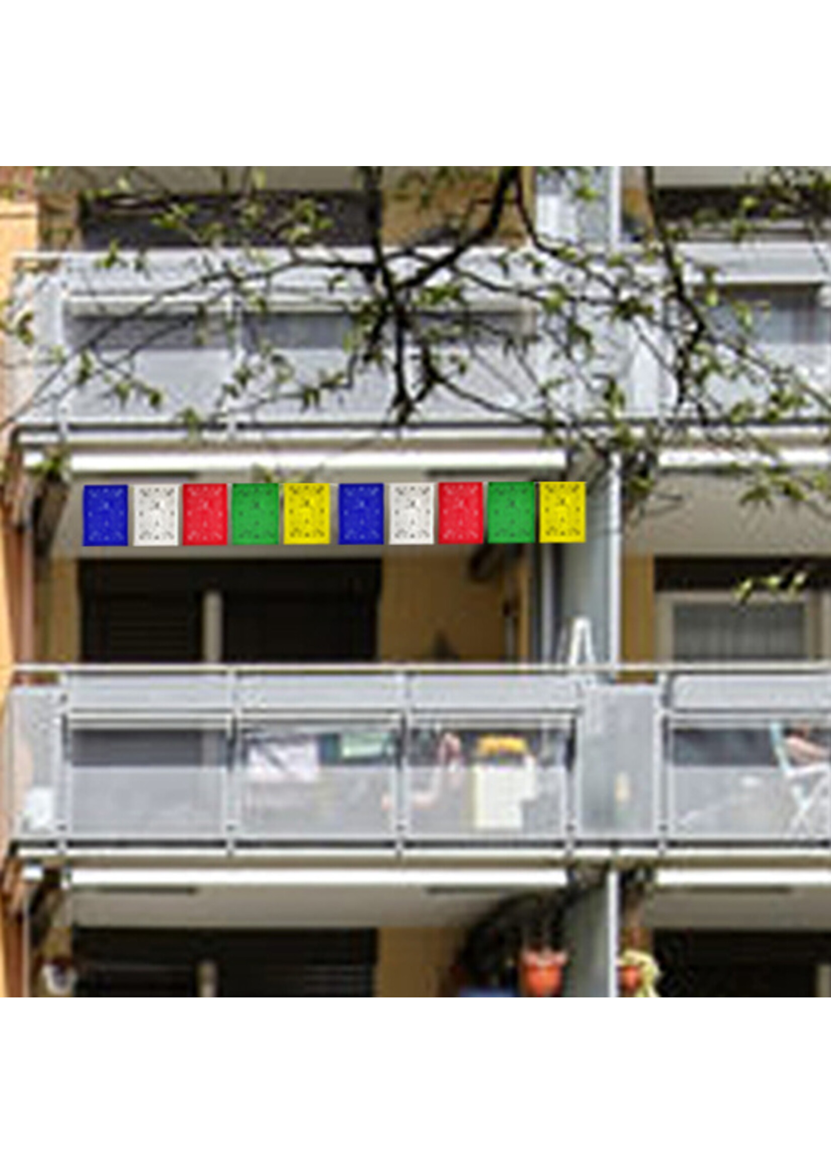 Tibetan Prayer Flags Cotton Premium Quality 20 x 20 cm, 2 Meters