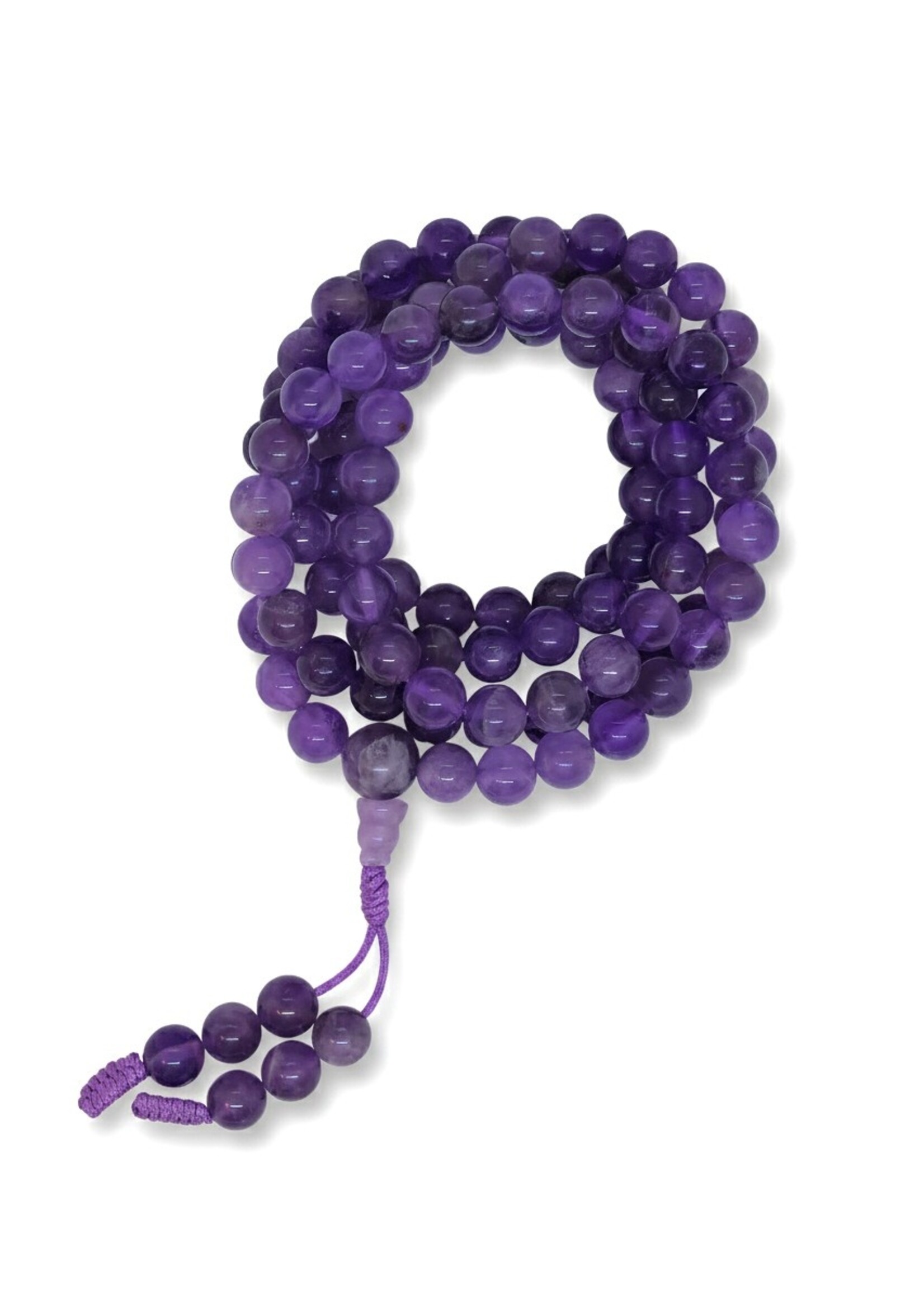 Tibetische Gebetskette aus Amethyst