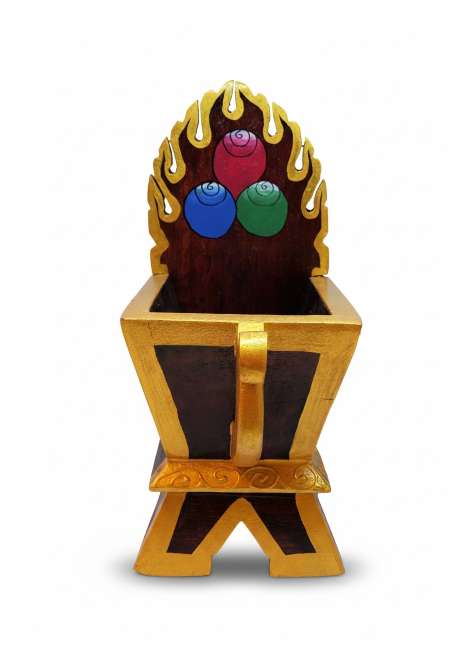 Tibetan Chemar Bo, Handcrafted from Wood