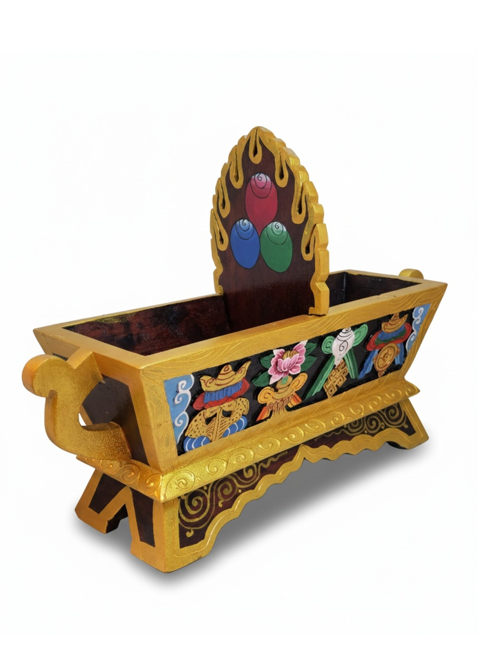 Chemar Bo tibetano, realizzato a mano in legno