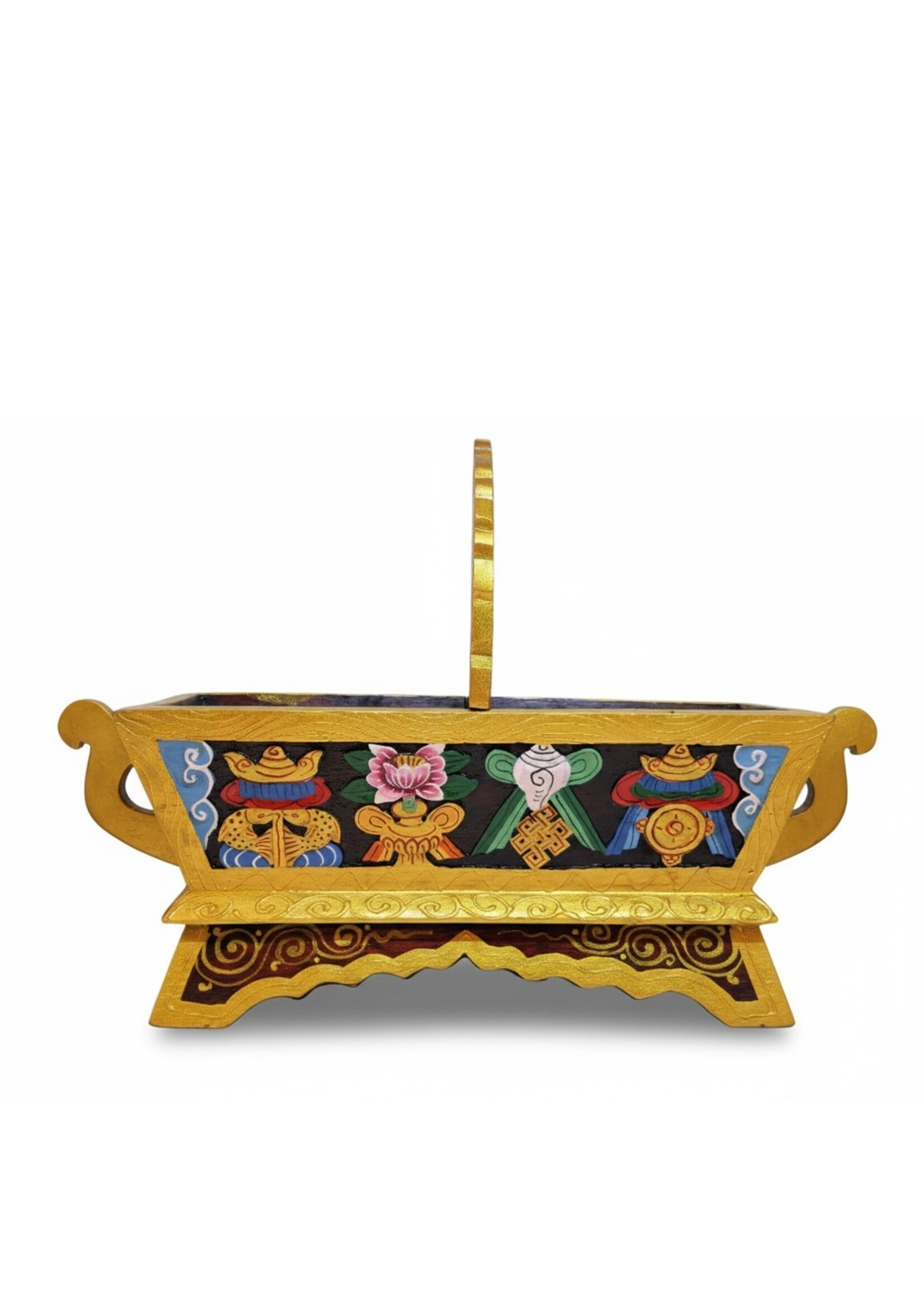 Tibetan Chemar Bo, Handcrafted from Wood