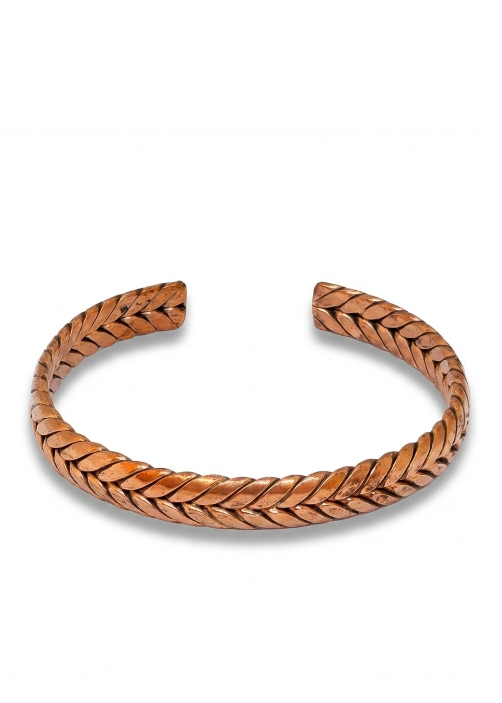 Bracciale in rame tibetano intrecciato
