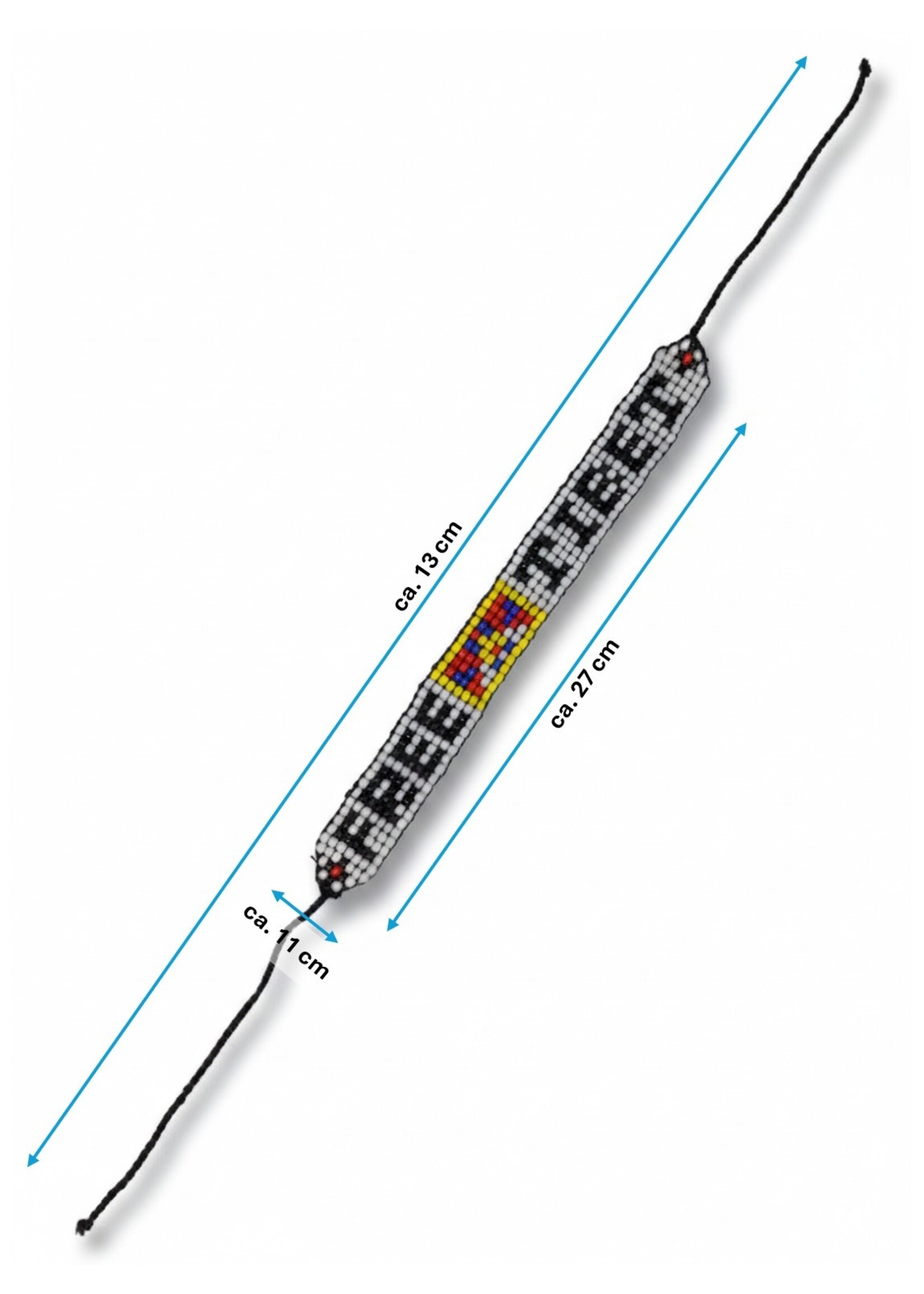 Bracciale di perline intrecciato a mano