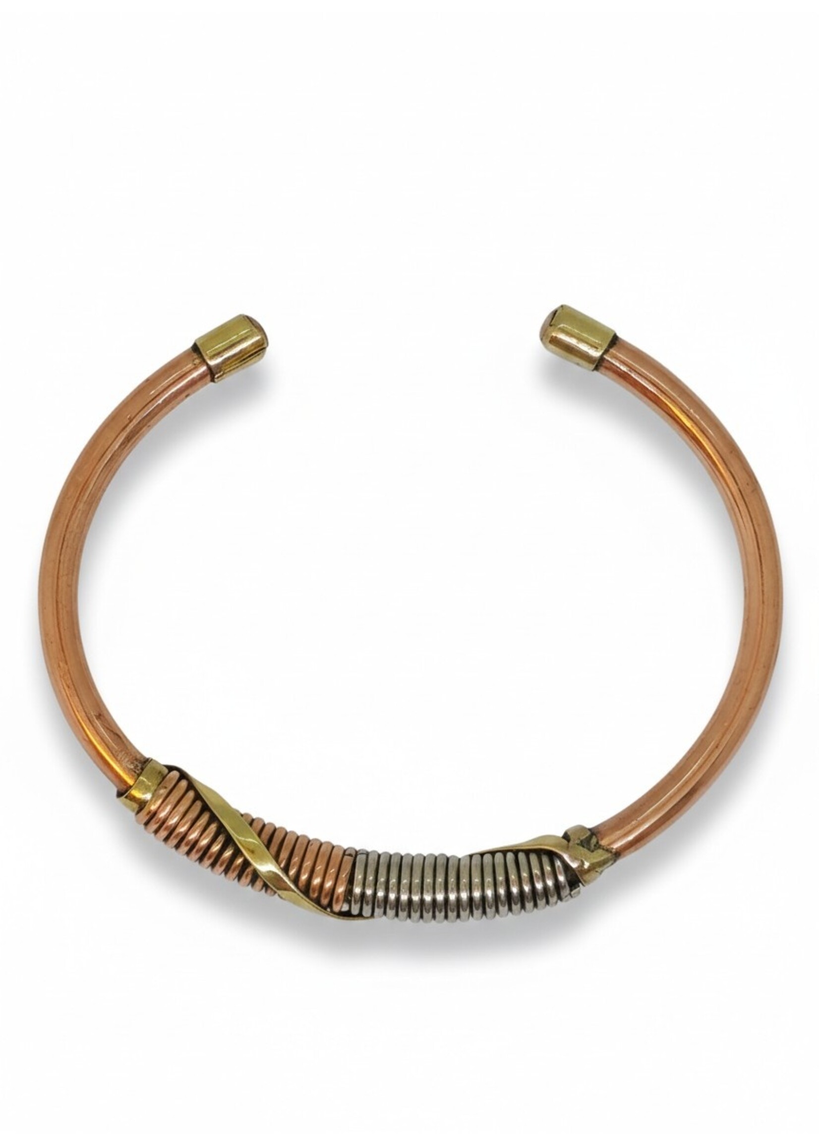 Bracciale Rame Kundalini Artigianale, Regolabile, 18 cm