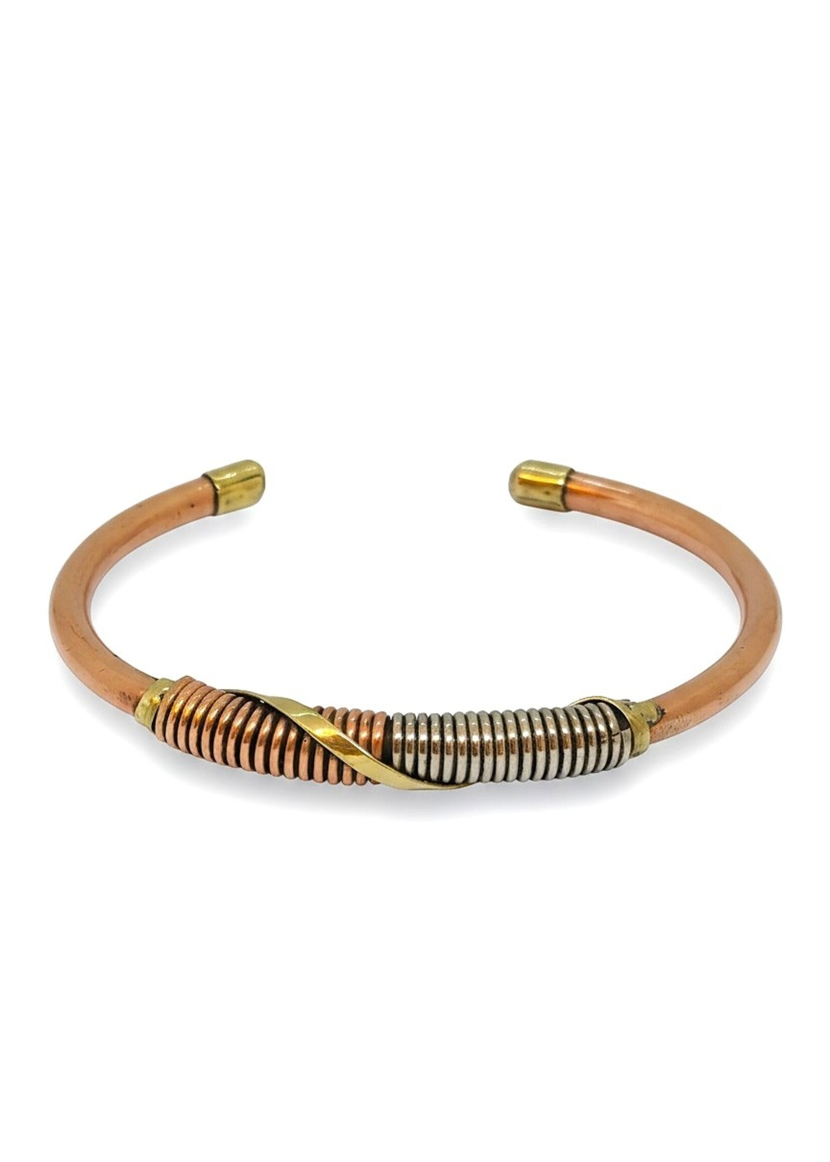 Kundalini Kupfer Armband handgefertigt, verstellbar, 18 cm