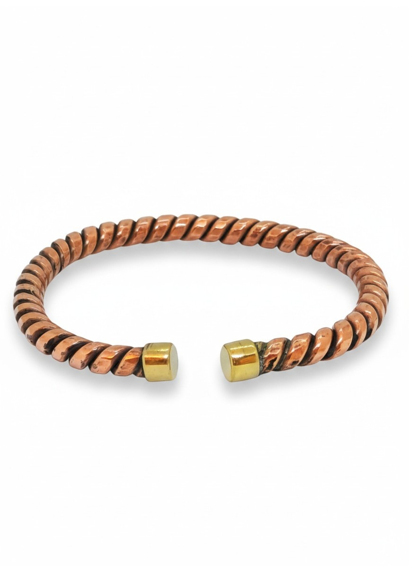 Kupfer Armband Seil-Stil handgefertigt, verstellbar, 18 cm