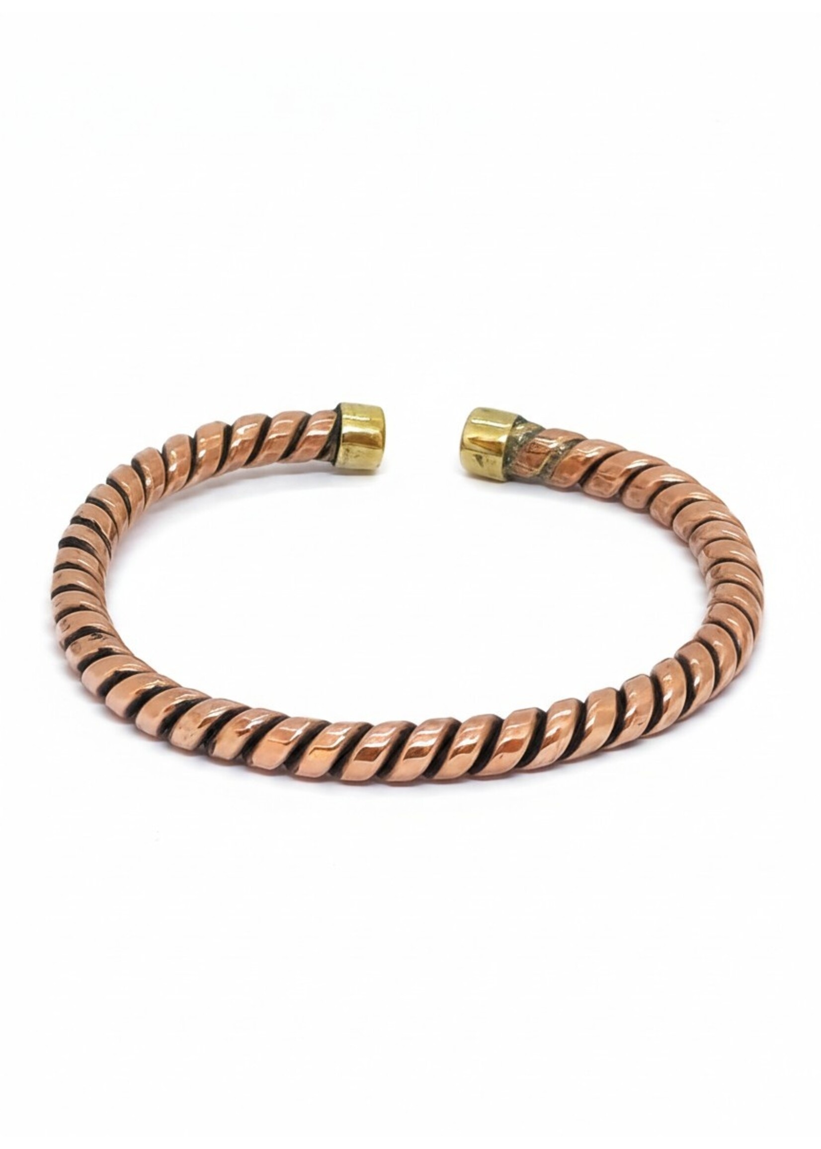 Copper Bracelet Rope Style Handcrafted, Adjustable, 18 cm