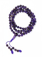 Tibetan Prayer Beads Amethyst Knotted Mala