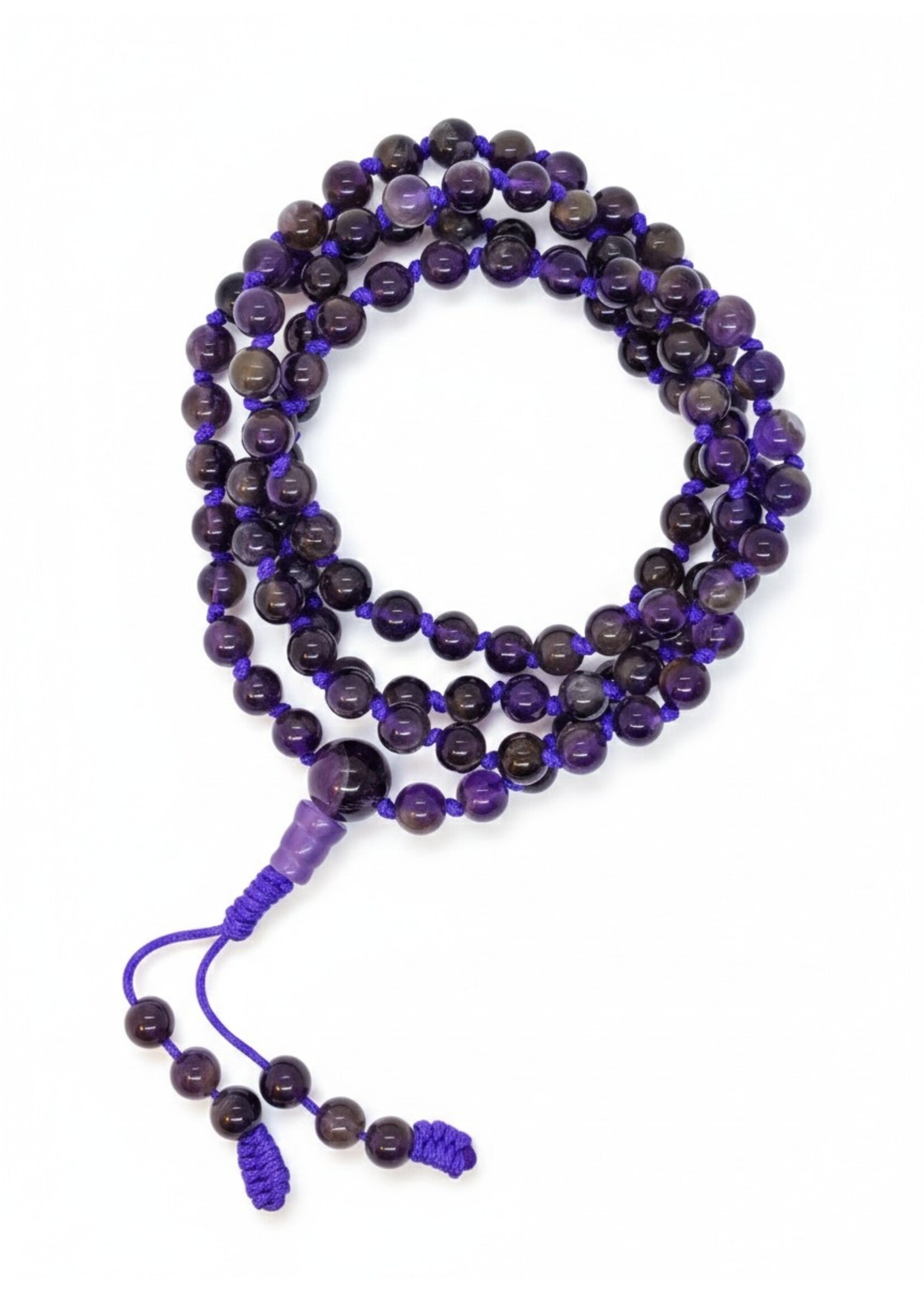 Tibetische Gebetskette Amethyst geknotet Mala