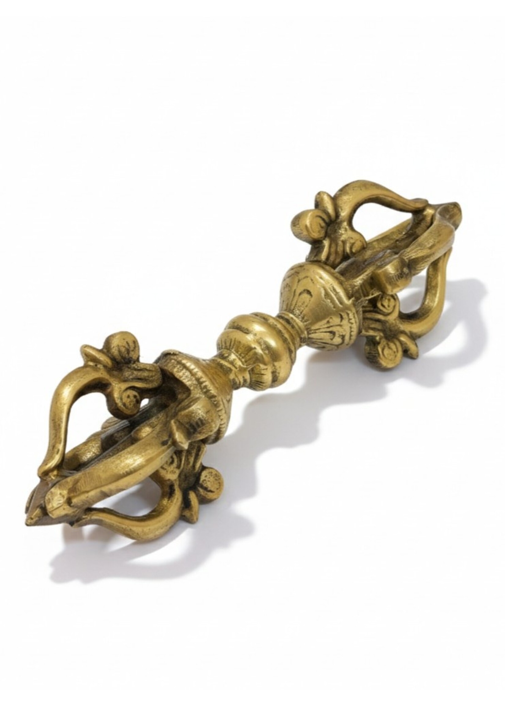 Dorje Vajra tibetano tradizionale Fiore ottone 5 punte