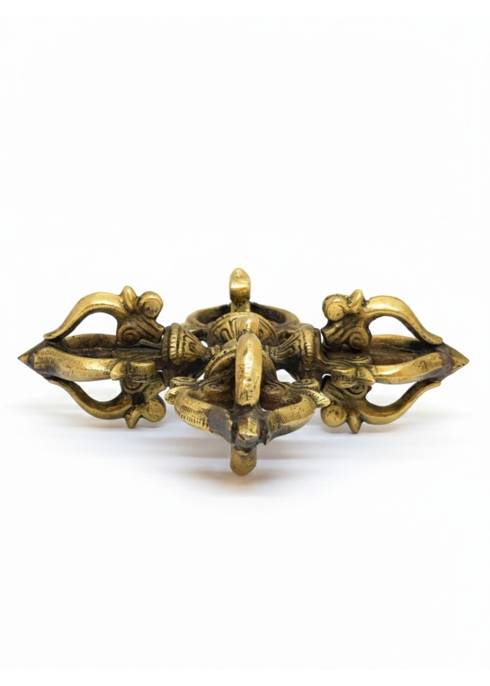 Tibetan Double Dorje Visvavajra Brass, 5 Prongs