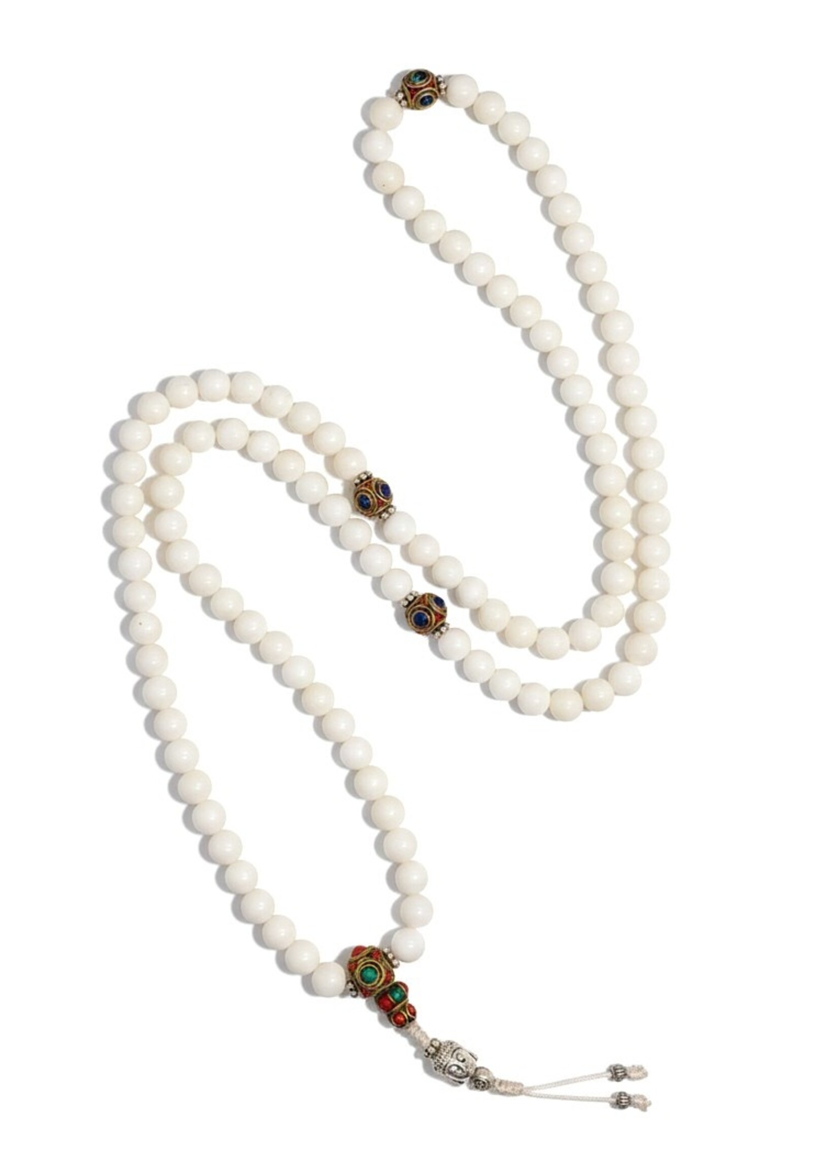 Tibetische Gebetskette Mala aus Muschelschale