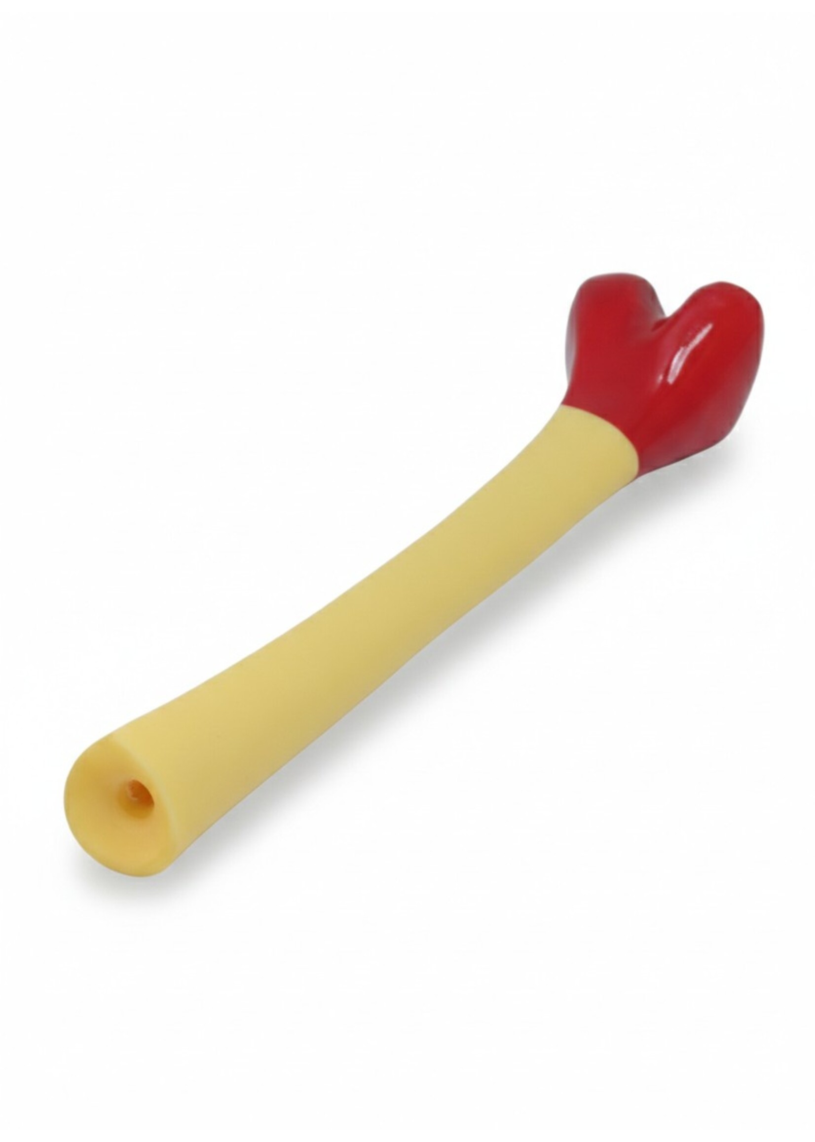 Kangling tibetano Corno rituale in resina con custodia broccato