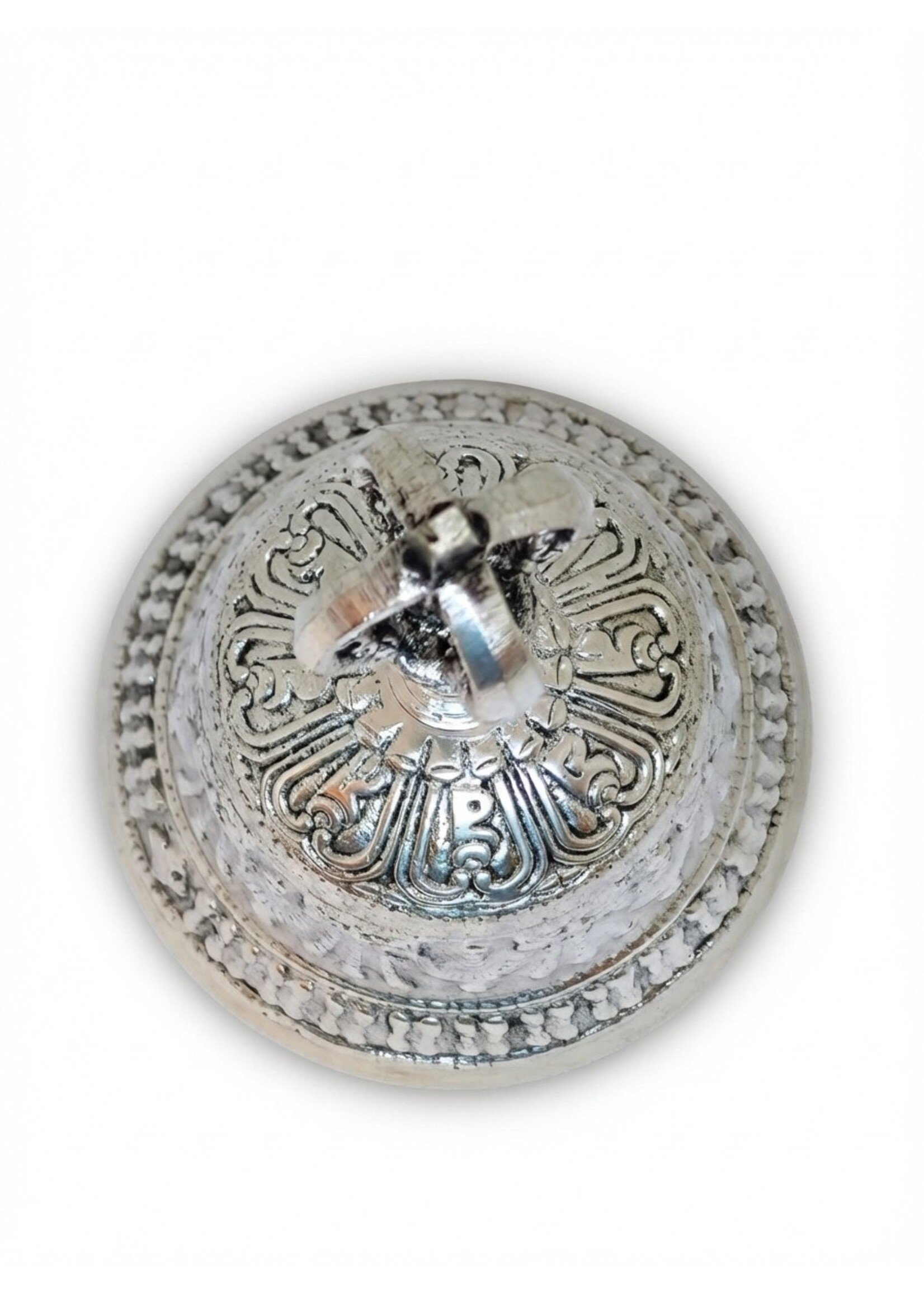 Tibetan Silver Plated Bell Dorje Set Brass