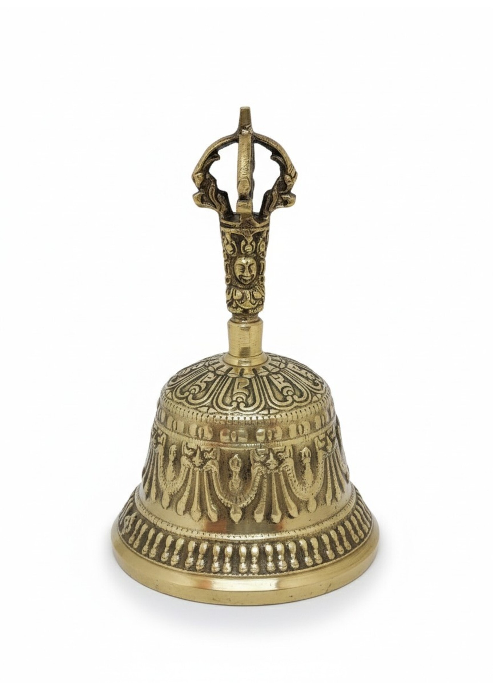 Campana e Dorje tibetani in ottone Set, 15cm