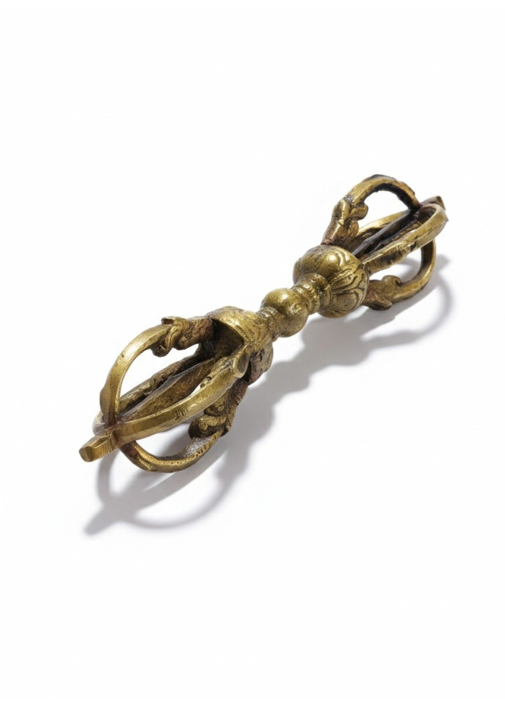 Tibetan Ritual Bell Dorje Set Brass Large 20cm