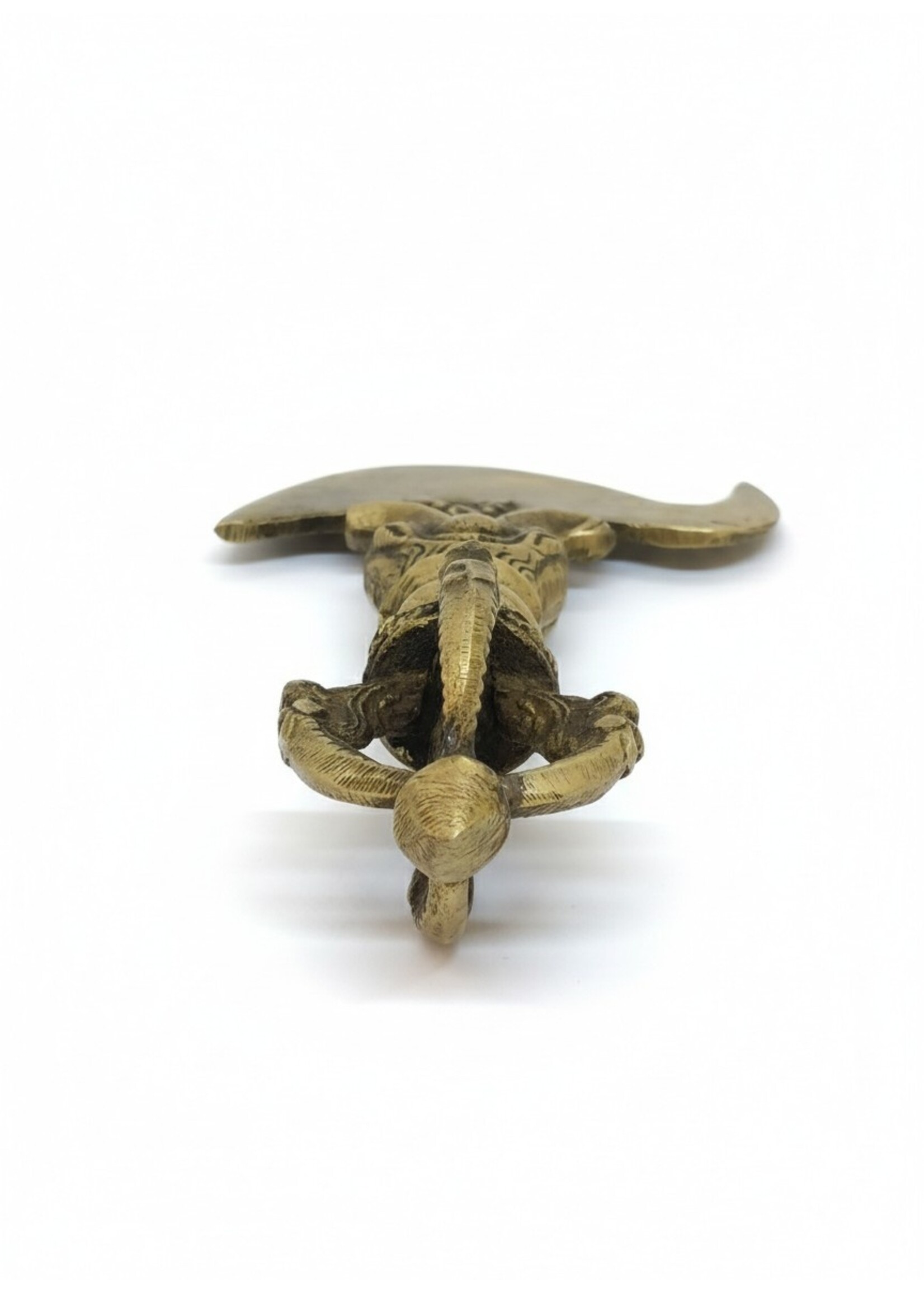 Tibetan Kartika Ritual Knife Five-Pronged Dorje Brass