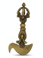 Kartika tibetano Coltello rituale Dorje cinque punte Ottone