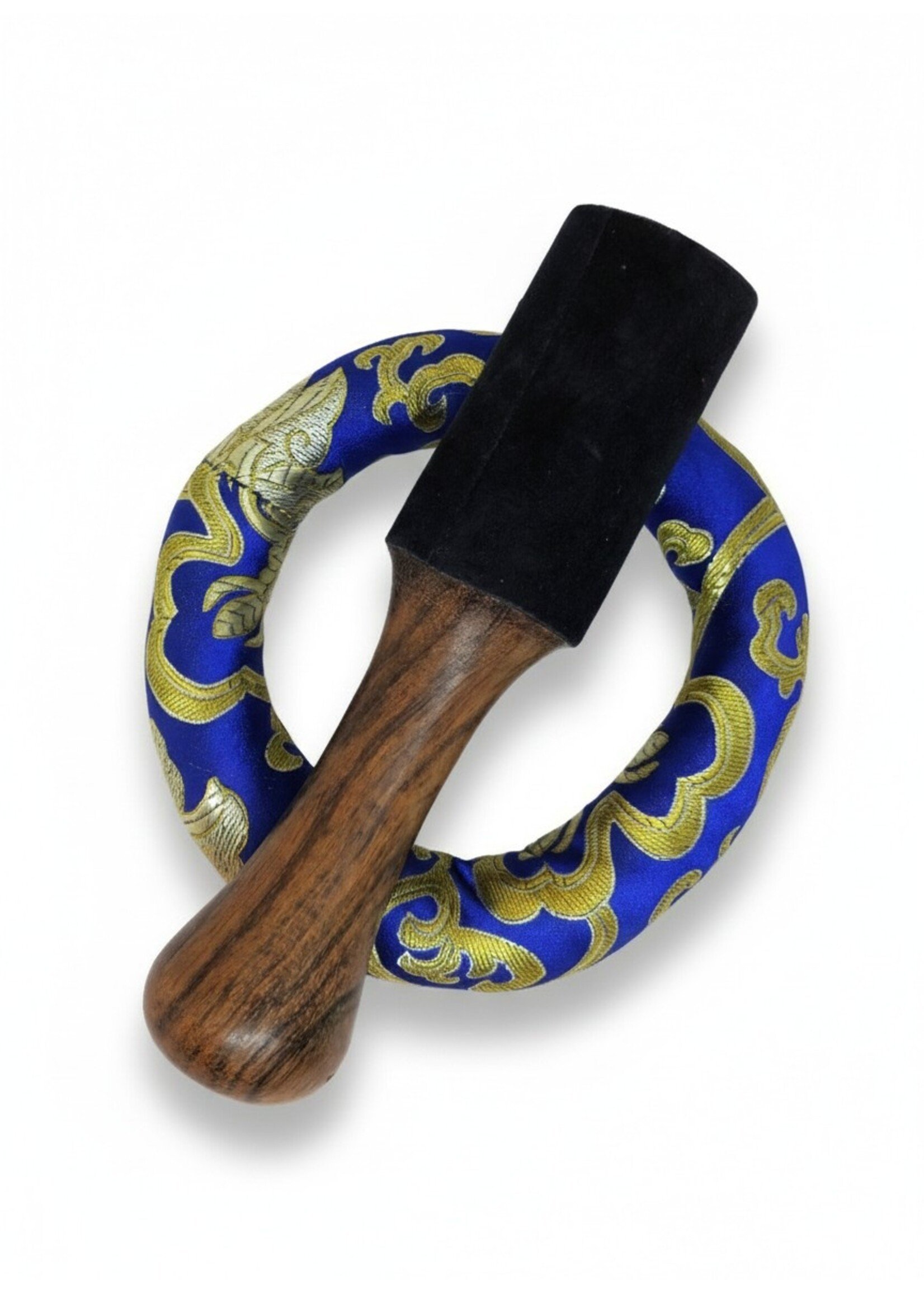 Tibetische Lingam Klangschale 3-teiliges Set handgefertigt, Ø 19cm, 1300g