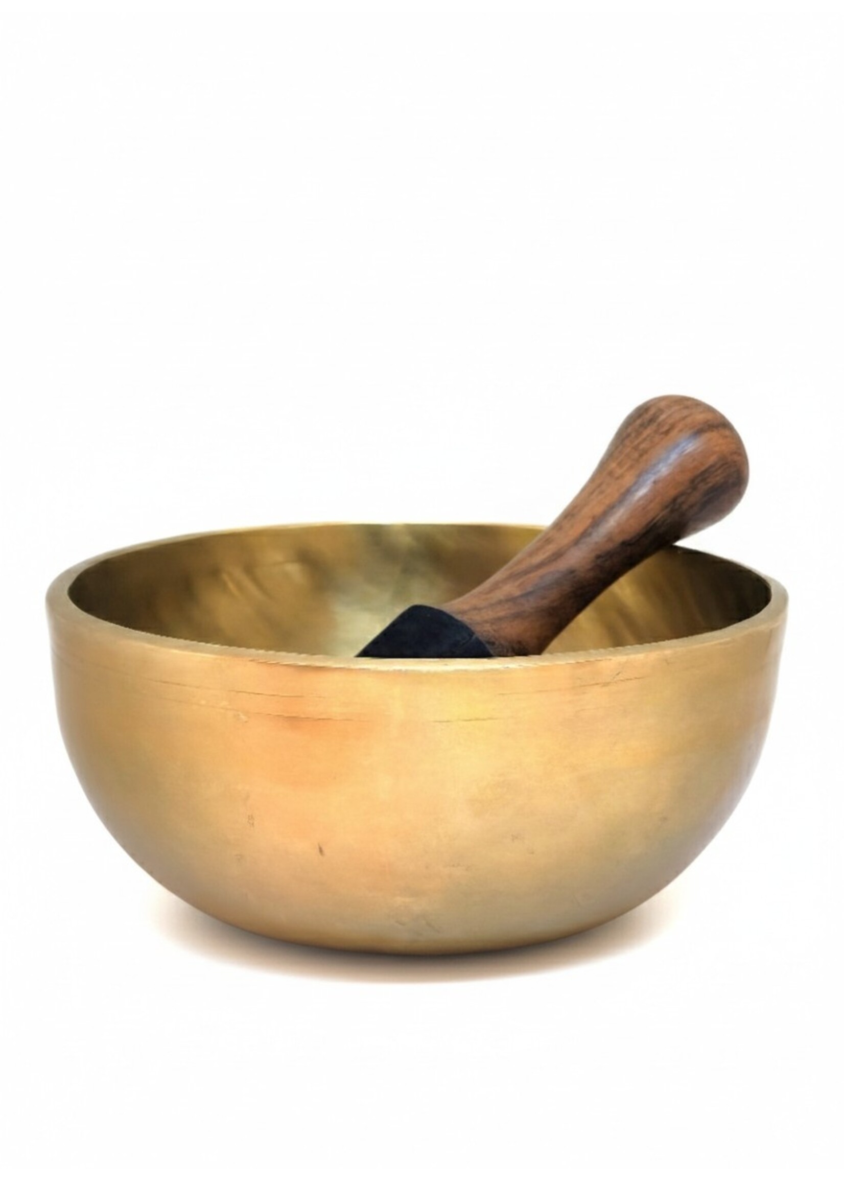 Tibetan Lingam Singing Bowl 3-Piece Set handcrafted, Ø 19cm, 1300g
