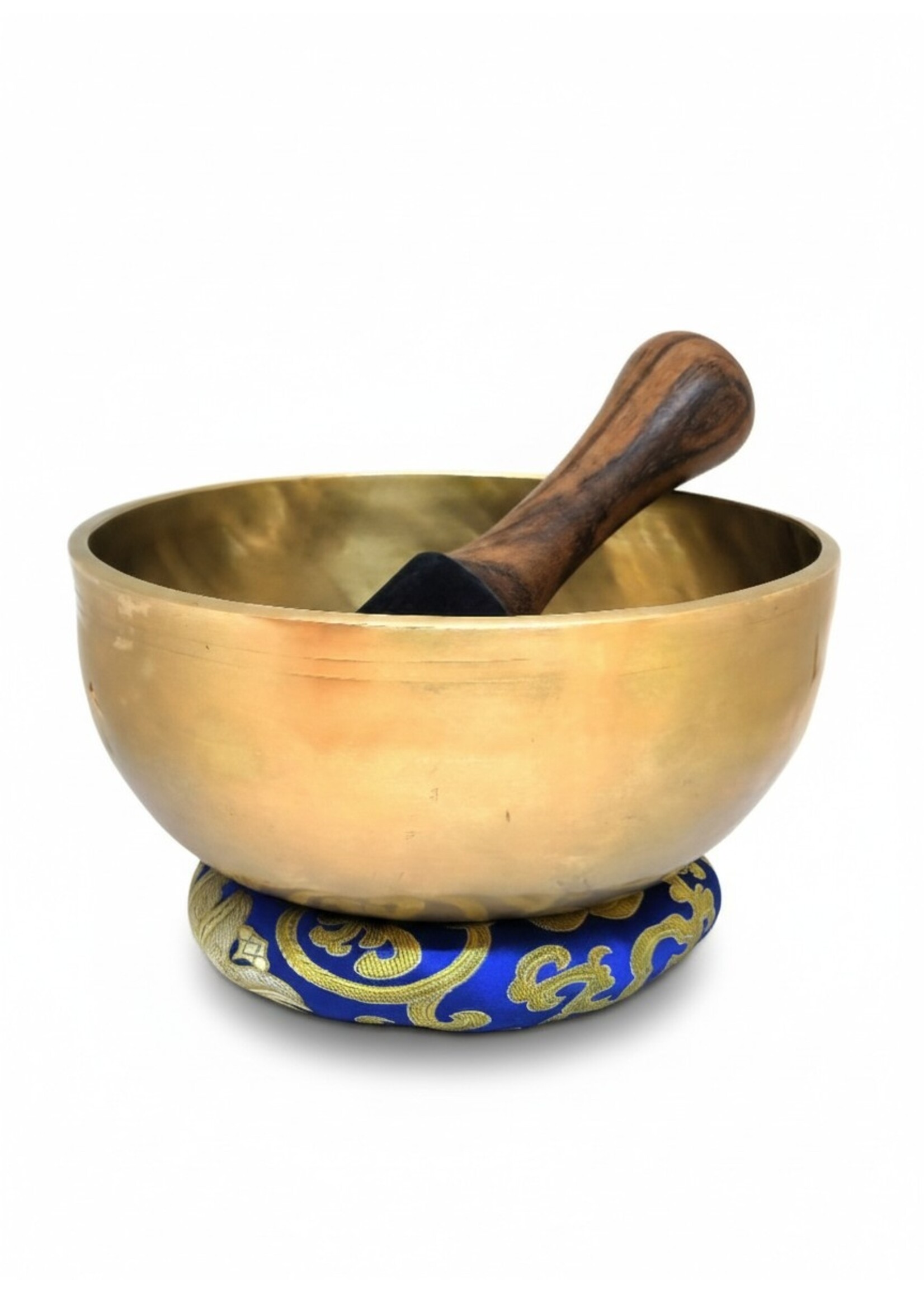 Tibetan Lingam Singing Bowl 3-Piece Set handcrafted, Ø 19cm, 1300g
