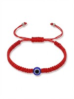 Tibetan Lucky Bracelet Red hand-braided with Eye Symbol adjustable