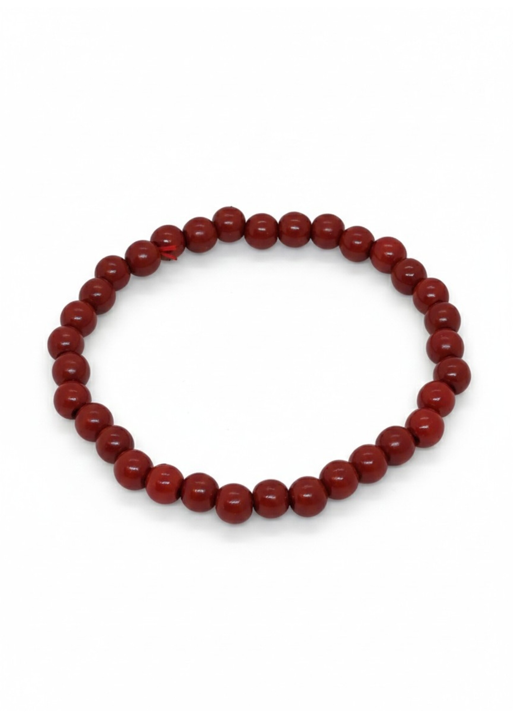 Bracelet Cinabre élastique perles 6mm