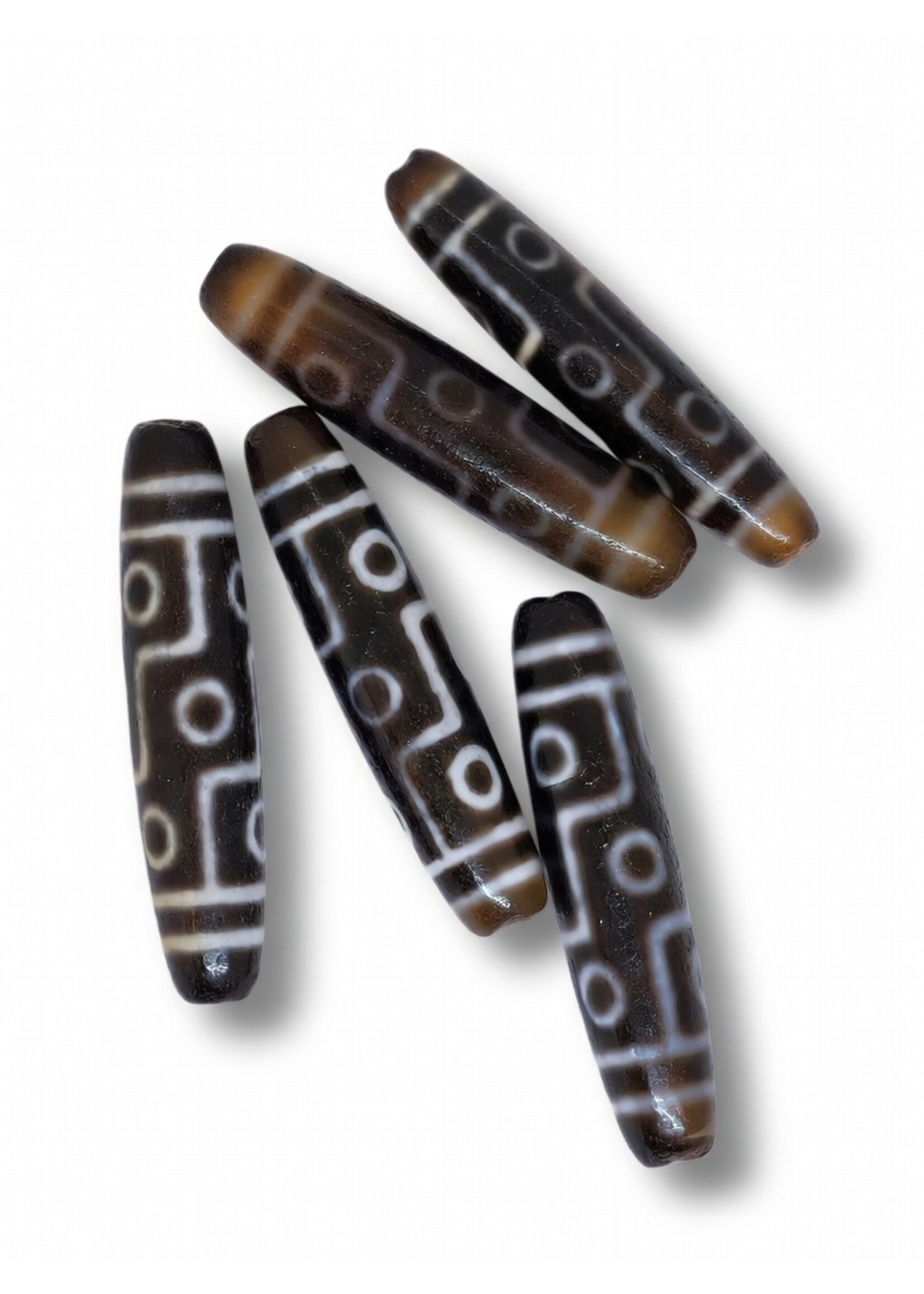 Tibetischer 9-Augen Dzi-Stein Anhänger ca. 6cm