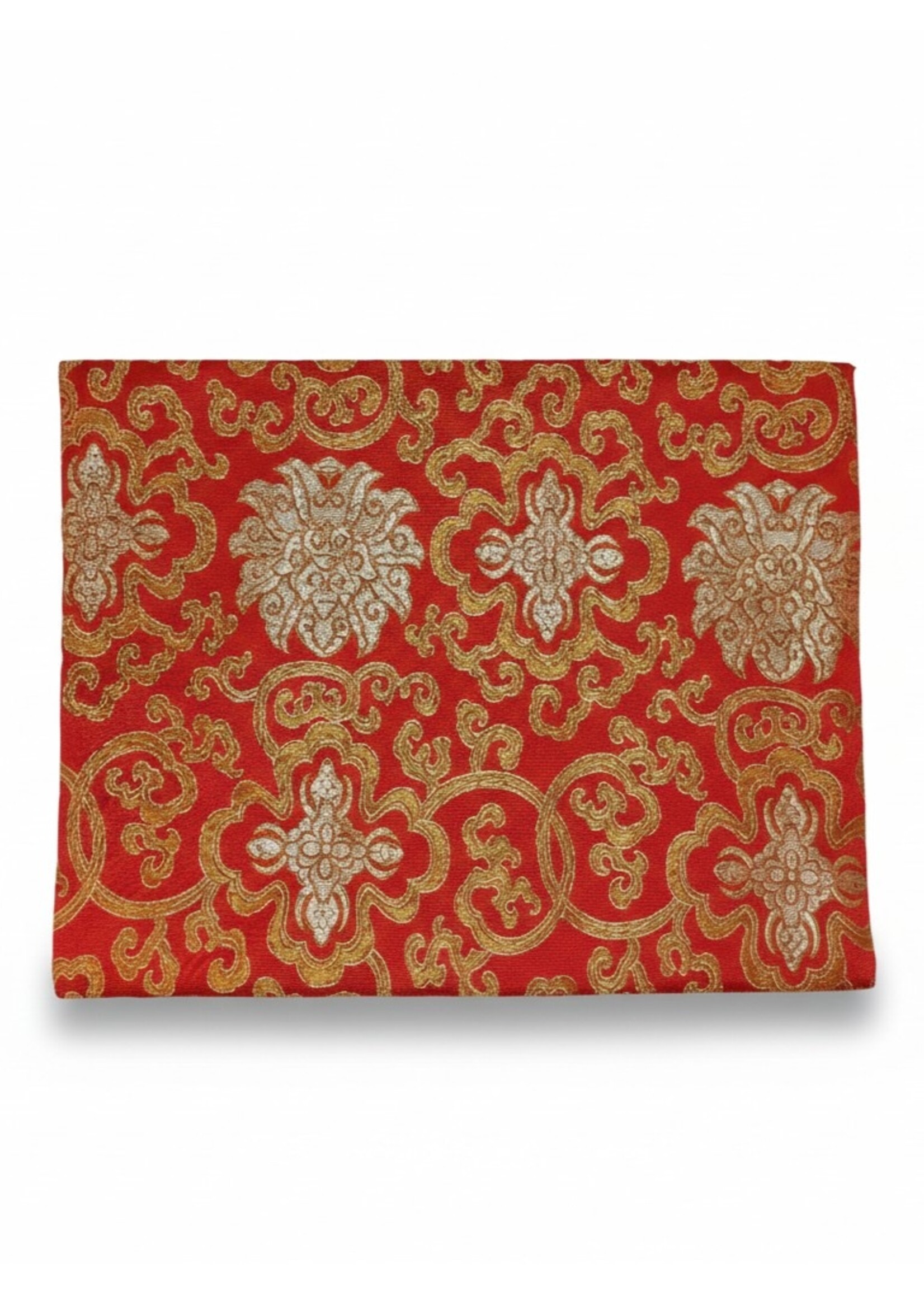 Silk Brocade Sleeve for Book and Laptop handcrafted, red