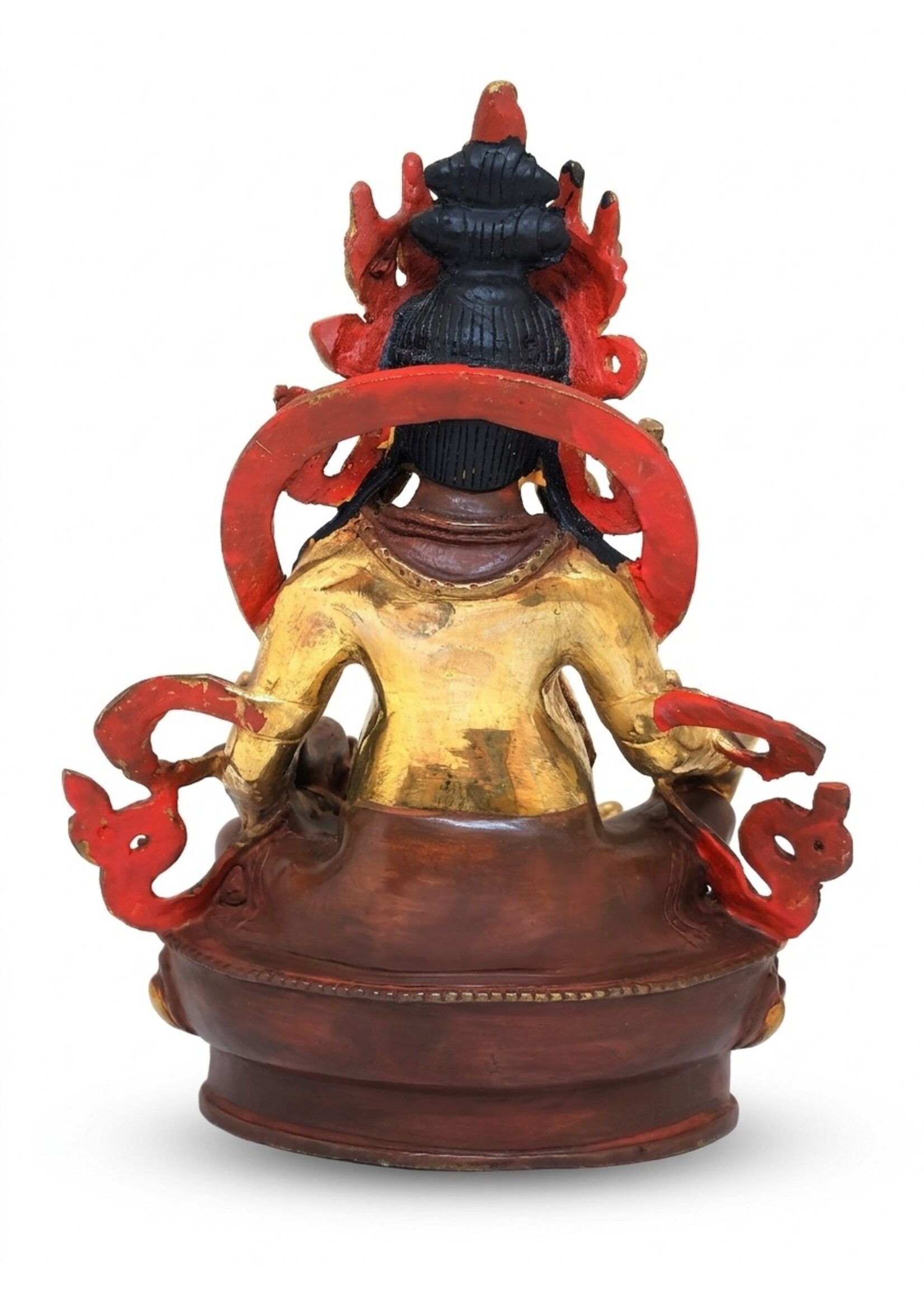 Statua tibetana Zambala fatta a mano rame bronzo dorata