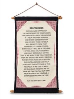 Tenture Dalai Lama citation Selfishness, artisanale