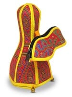 Custodia tibetana campana e dorje, broccato, Nepal