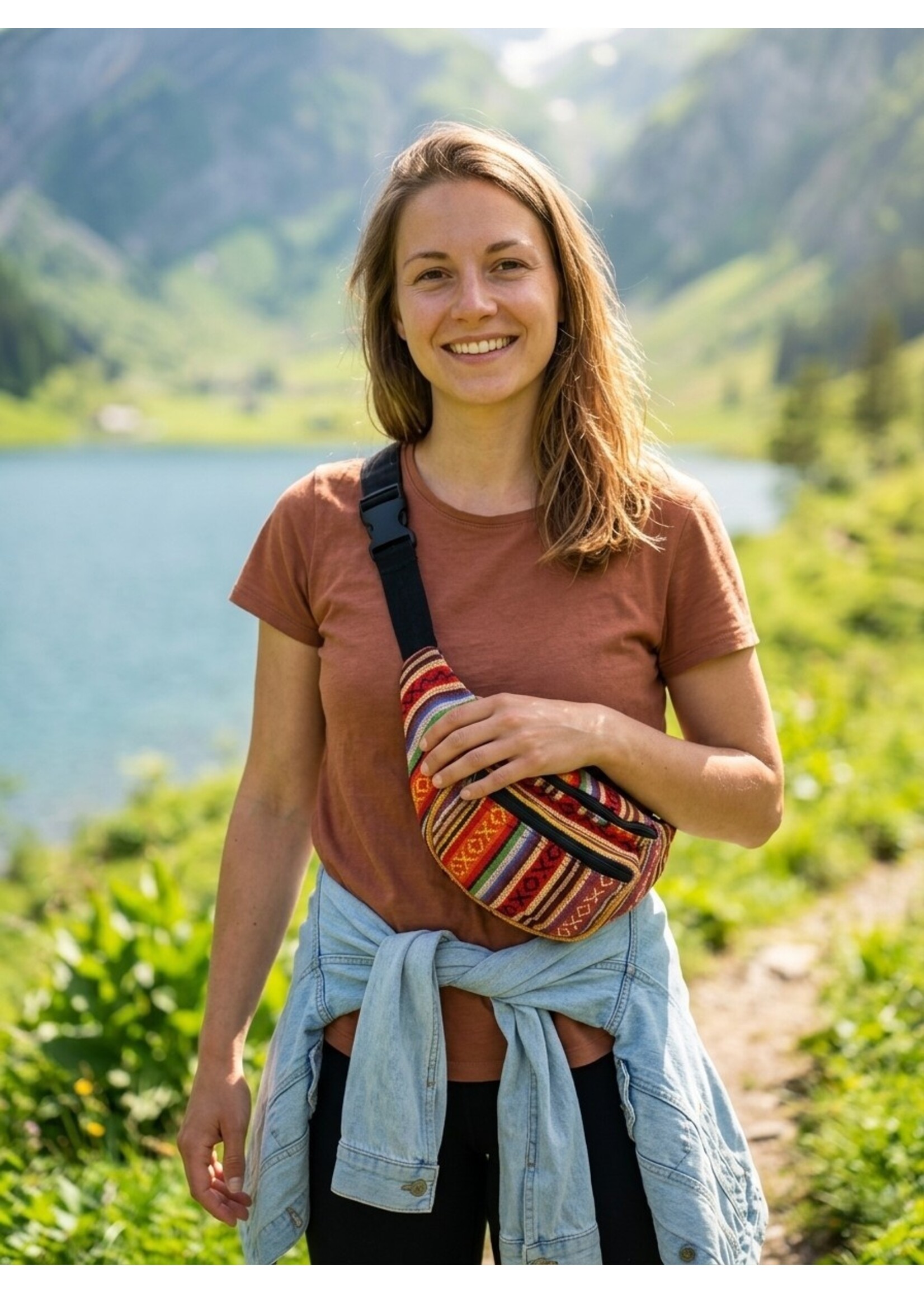 Tibetische Gürteltasche aus Baumwolle, Serpo