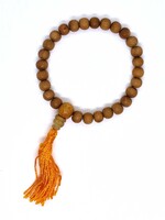 Mala Bracelet Natural Wood, Handcrafted in Nepal, 27 Beads