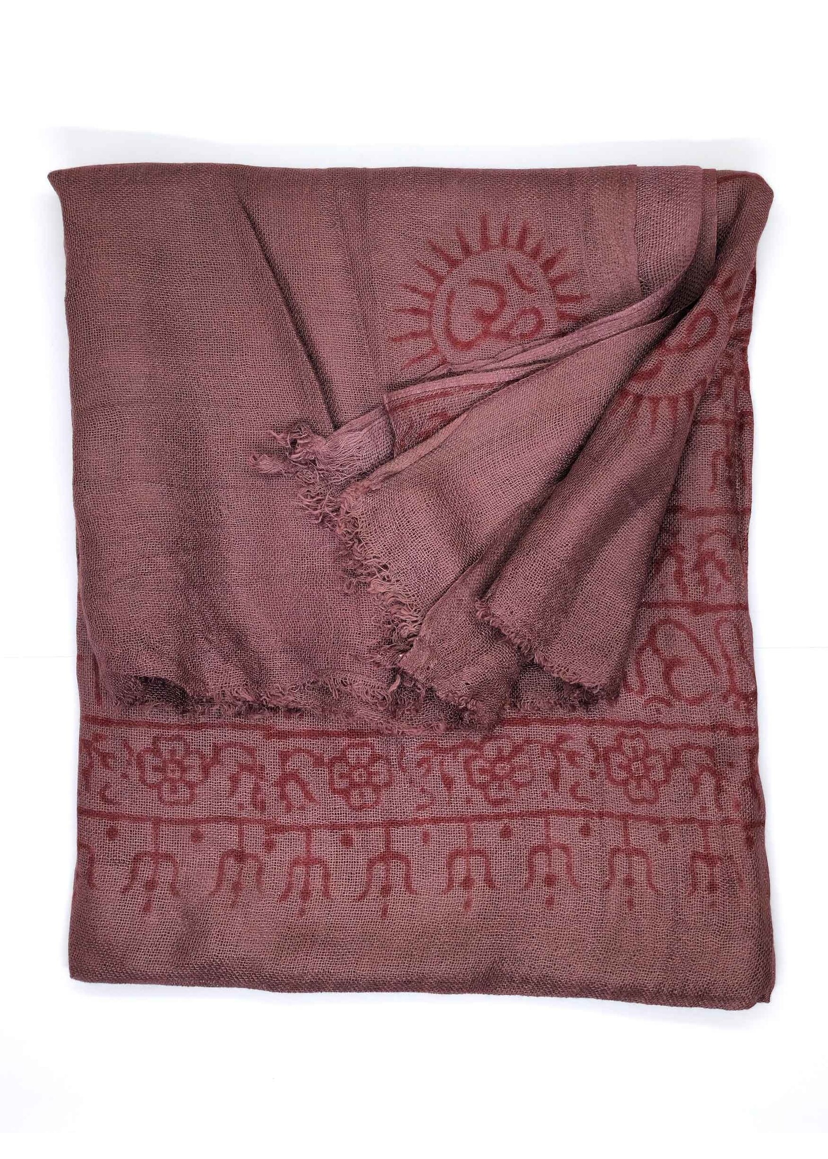 Cotton Scarf with Om Print – Light, Spiritual & Soft for Yoga, Meditation or Everyday Mindfulness