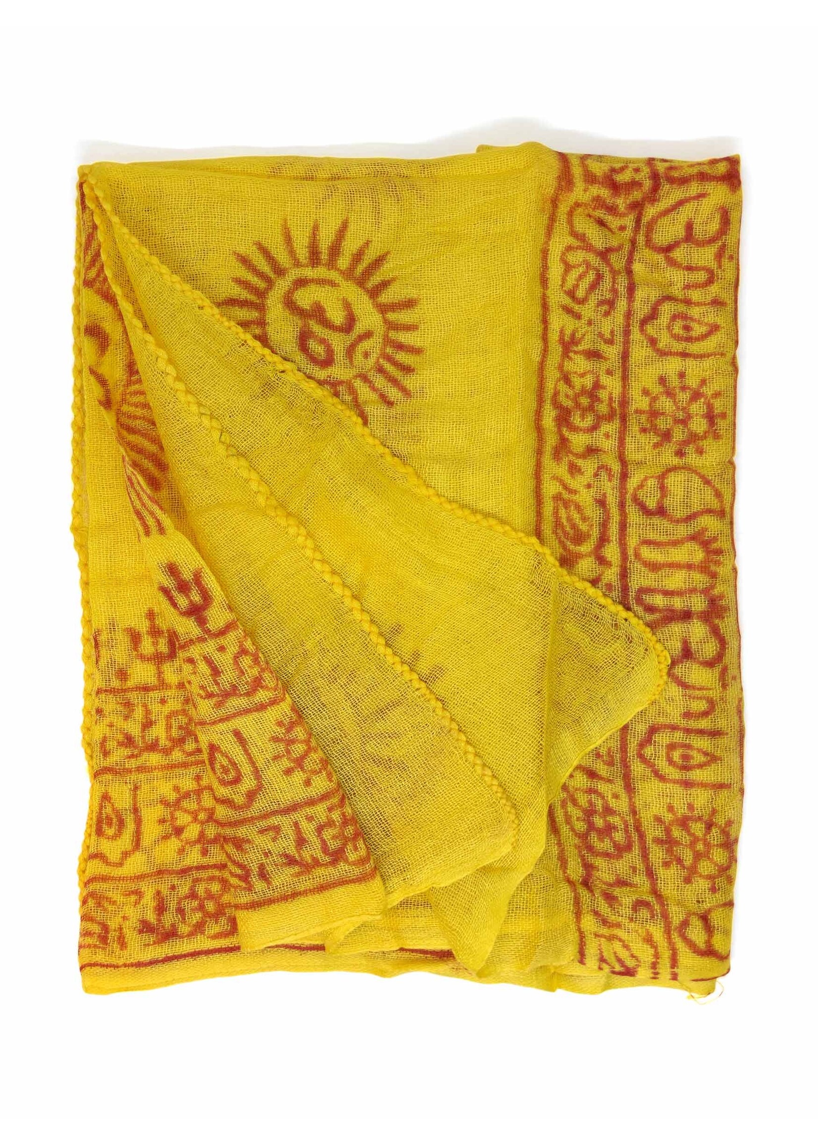 Cotton Scarf with Om Print – Light, Spiritual & Soft for Yoga, Meditation or Everyday Mindfulness