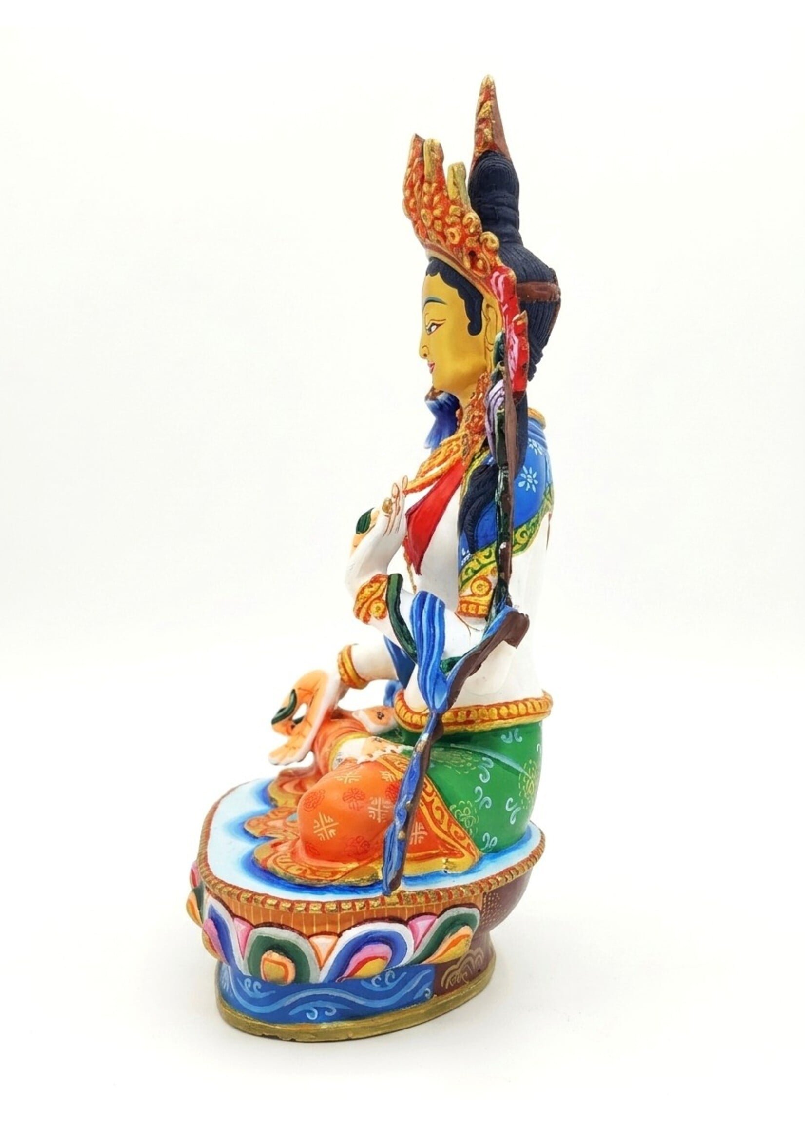White Tara Statue, Hand-Painted