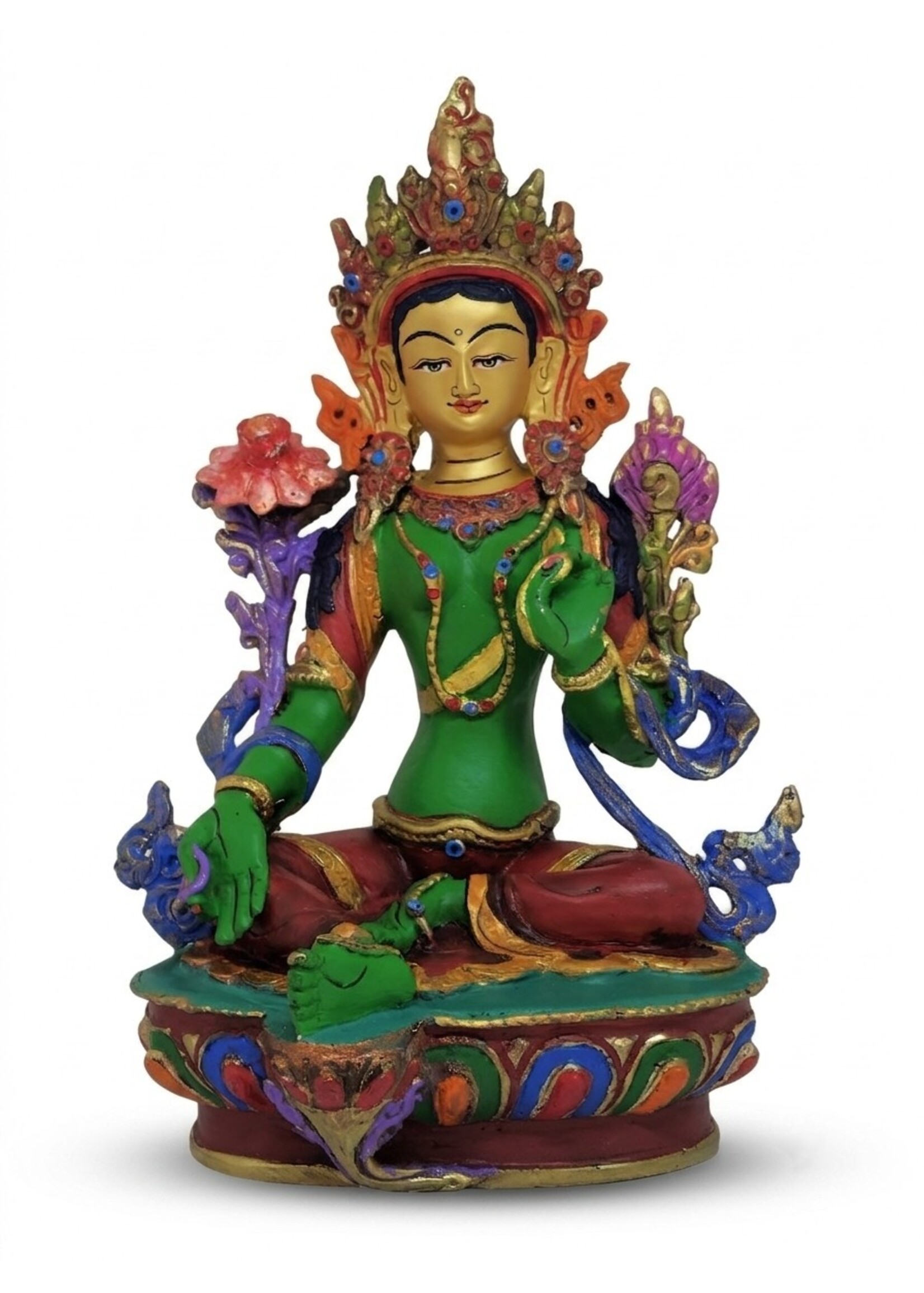 Statua di Tara Verde, dipinta a mano