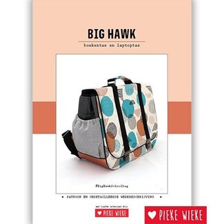 Pieke Wieke Big Hawk boekentas digitaal patroon