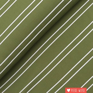 Viscose Stripes Olive Green