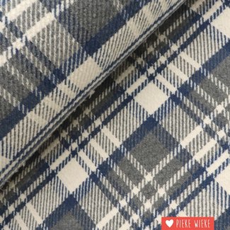 Cloak fabric with teddy check Blue