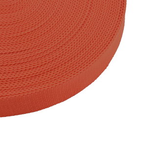 Clearance Webbing Uni Dark Orange - per meter